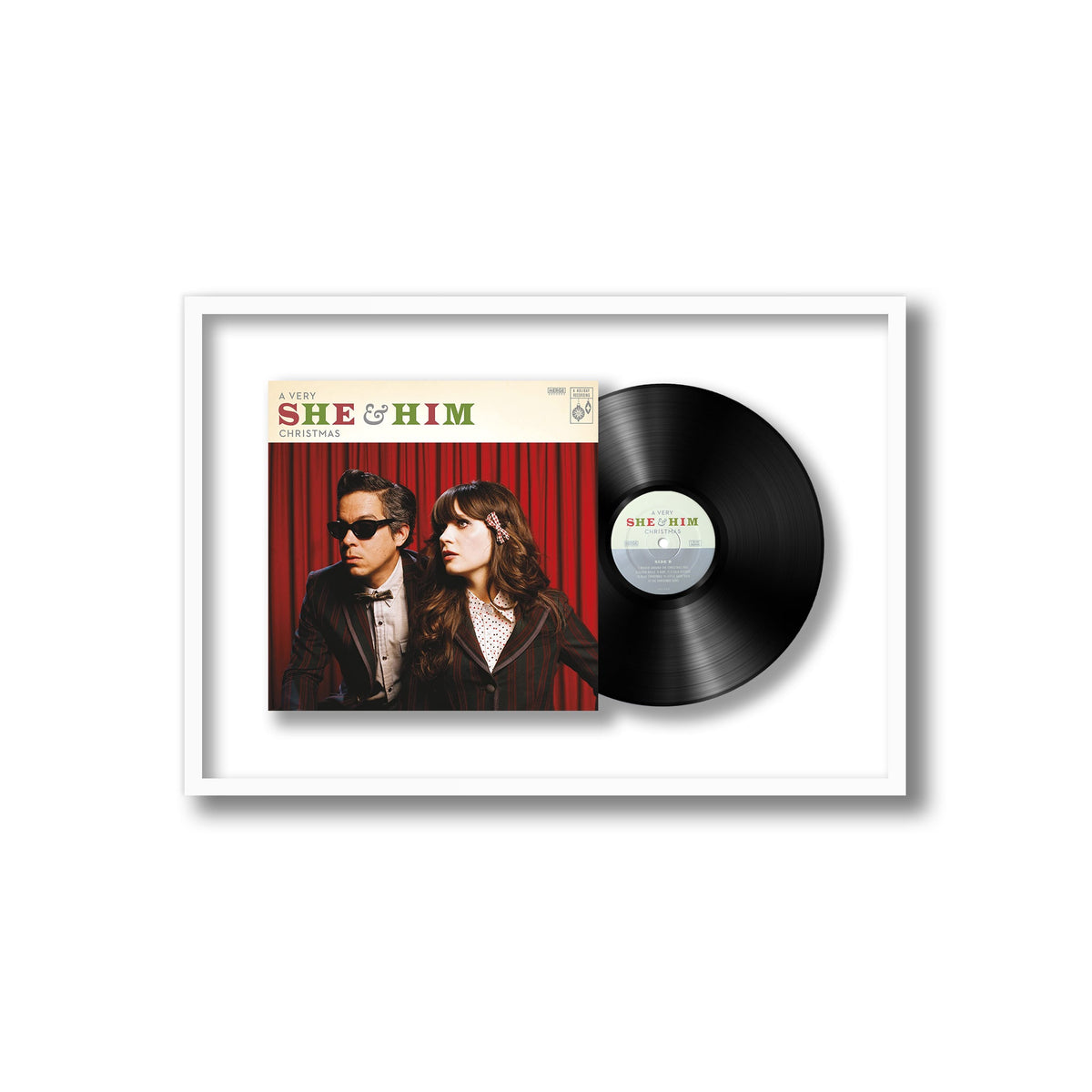 She & Him - A She & Him Christmas - Framed Vinyl Record