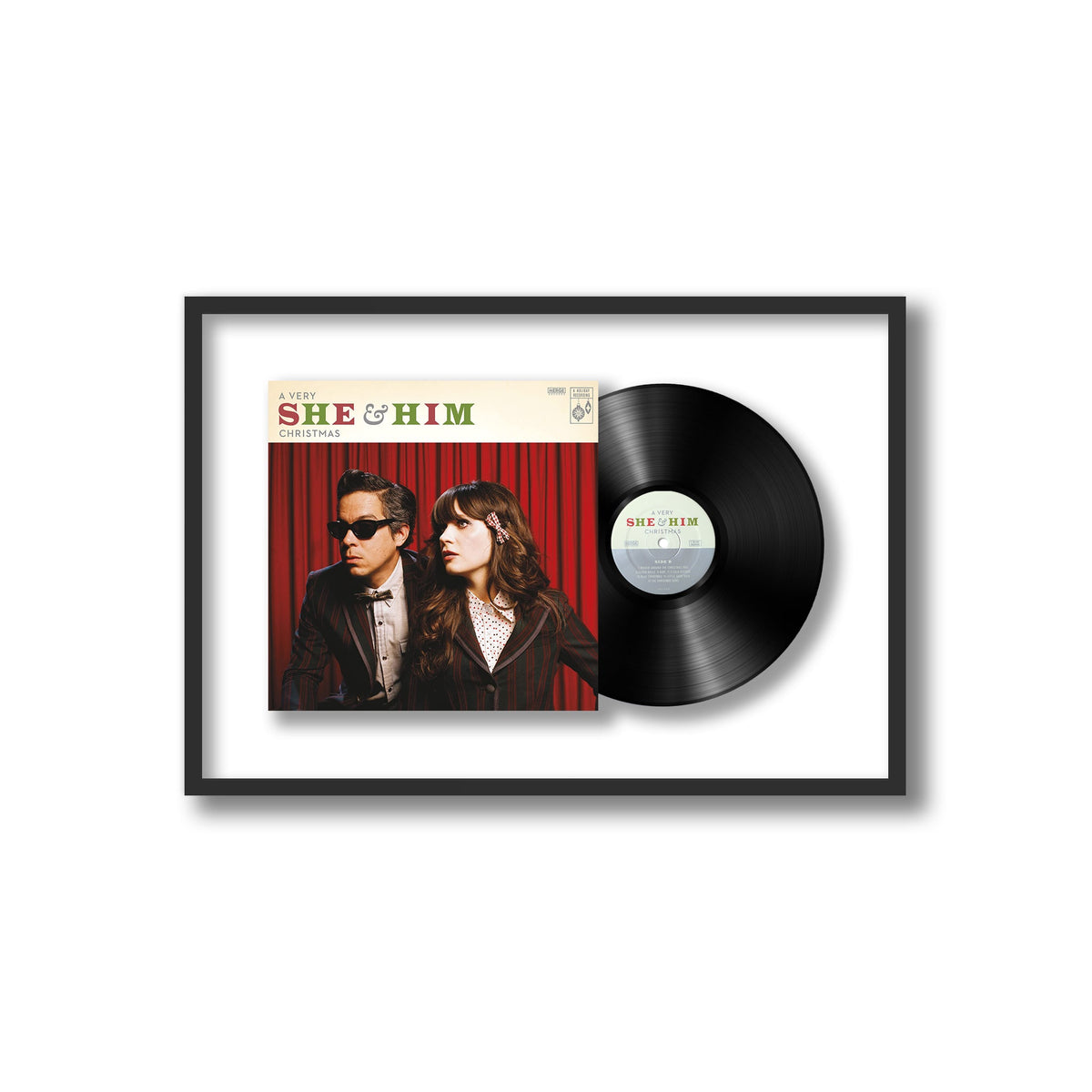She & Him - A She & Him Christmas - Framed Vinyl Record