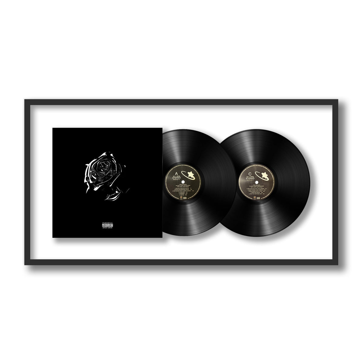 Pop Smoke - Shoot For The Stars Aim For The Moon - Framed Vinyl Record