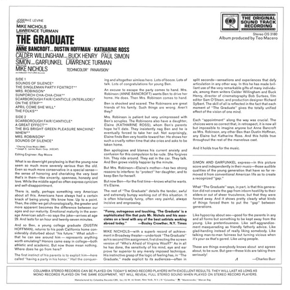 Simon & Garfunkel – The Graduate (LP Vinyl) Vinyl Record