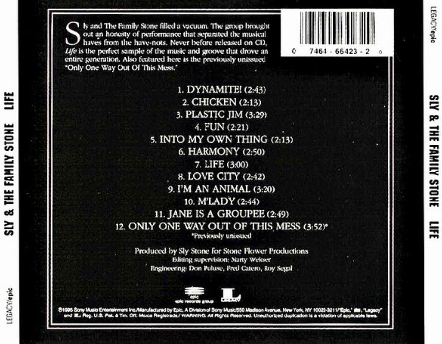 Sly & The Family Stone – Life Music CD