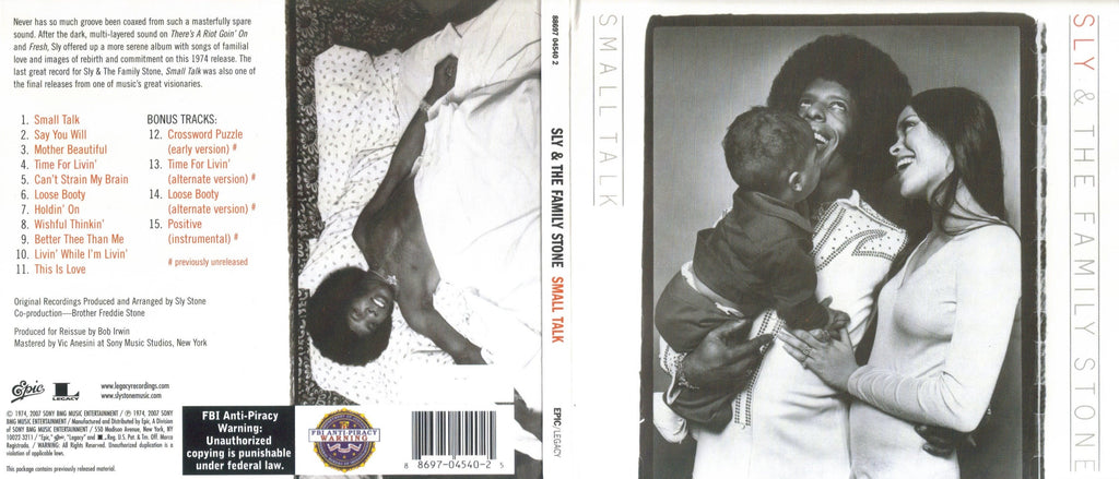 Sly & The Family Stone – Small Talk Music CD