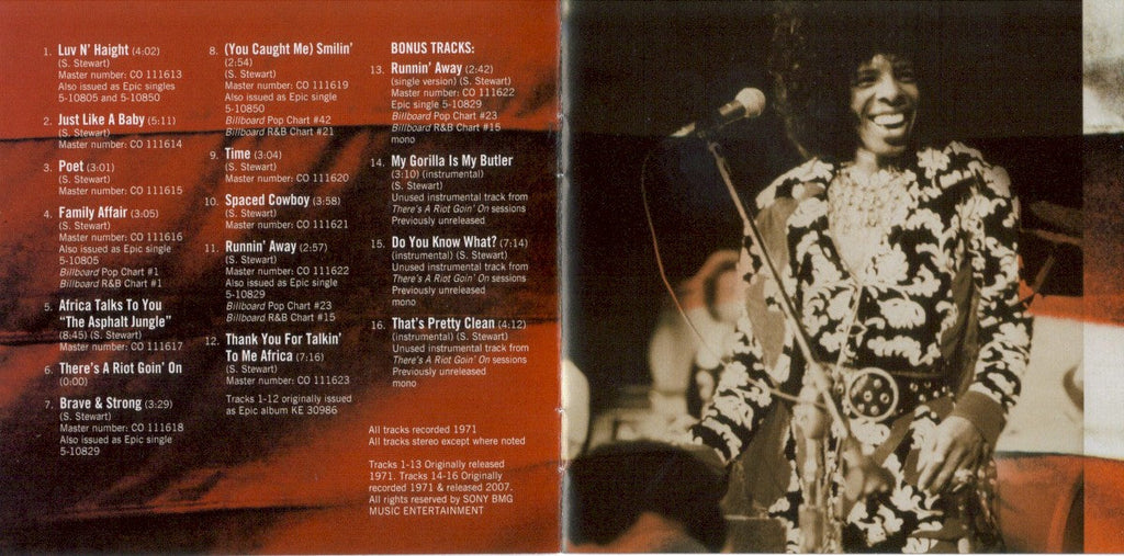 Sly & The Family Stone – There's A Riot Goin On (Bonus Tracks, Limited Edition, Remastered CD) Music CD