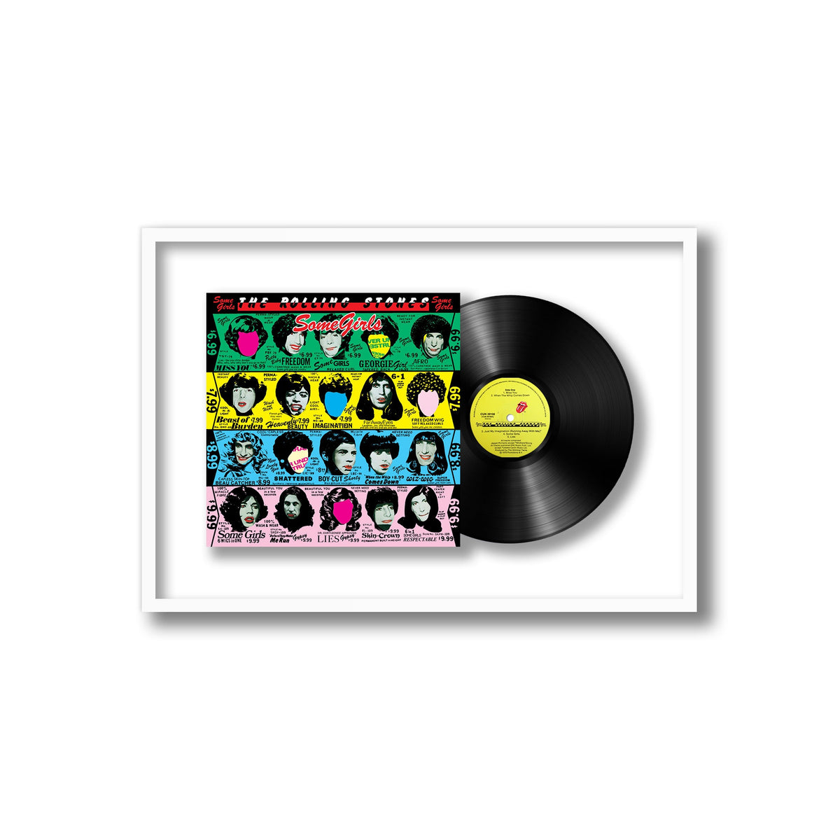 The Rolling Stones - Some Girls - Framed Vinyl Record
