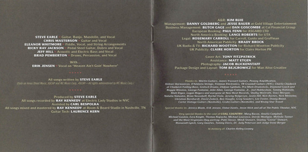 Steve Earle & The Dukes – Ghosts Of West Virginia Music CD