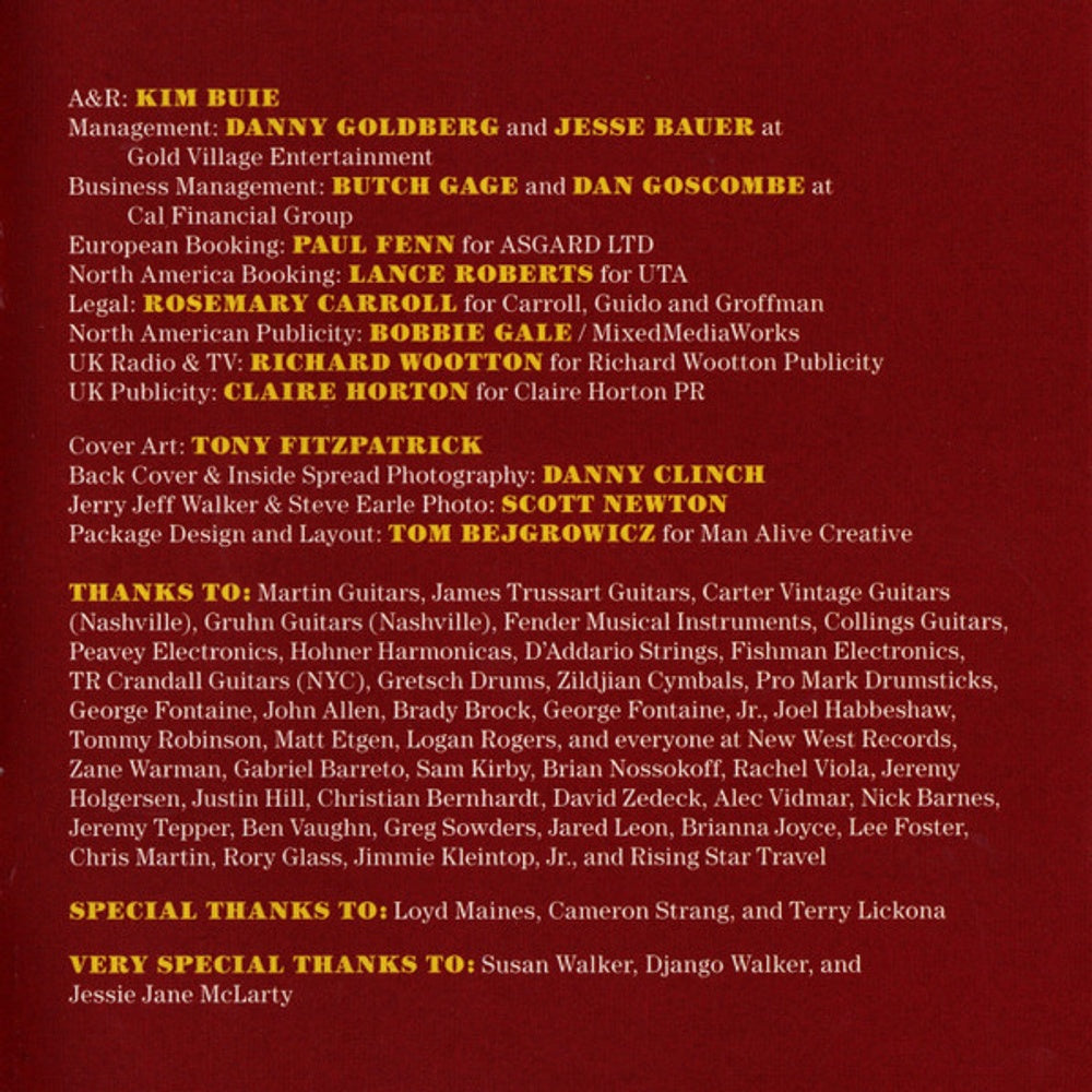 Steve Earle & The Dukes – JERRY JEFF Music CD