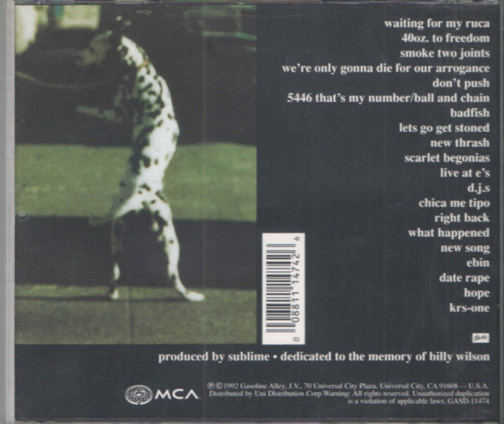 Sublime – 40 Oz to Freedom Music CD