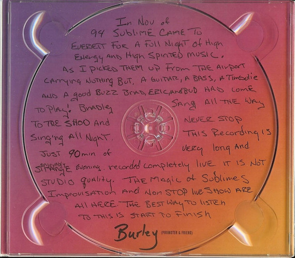 Sublime – $5.00 At The Door Music CD