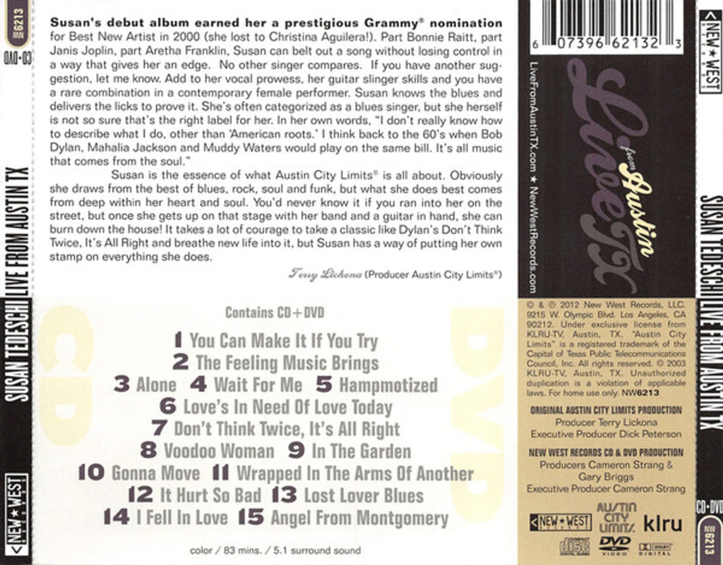 Susan Tedeschi – Live From Austin, TX Music CD