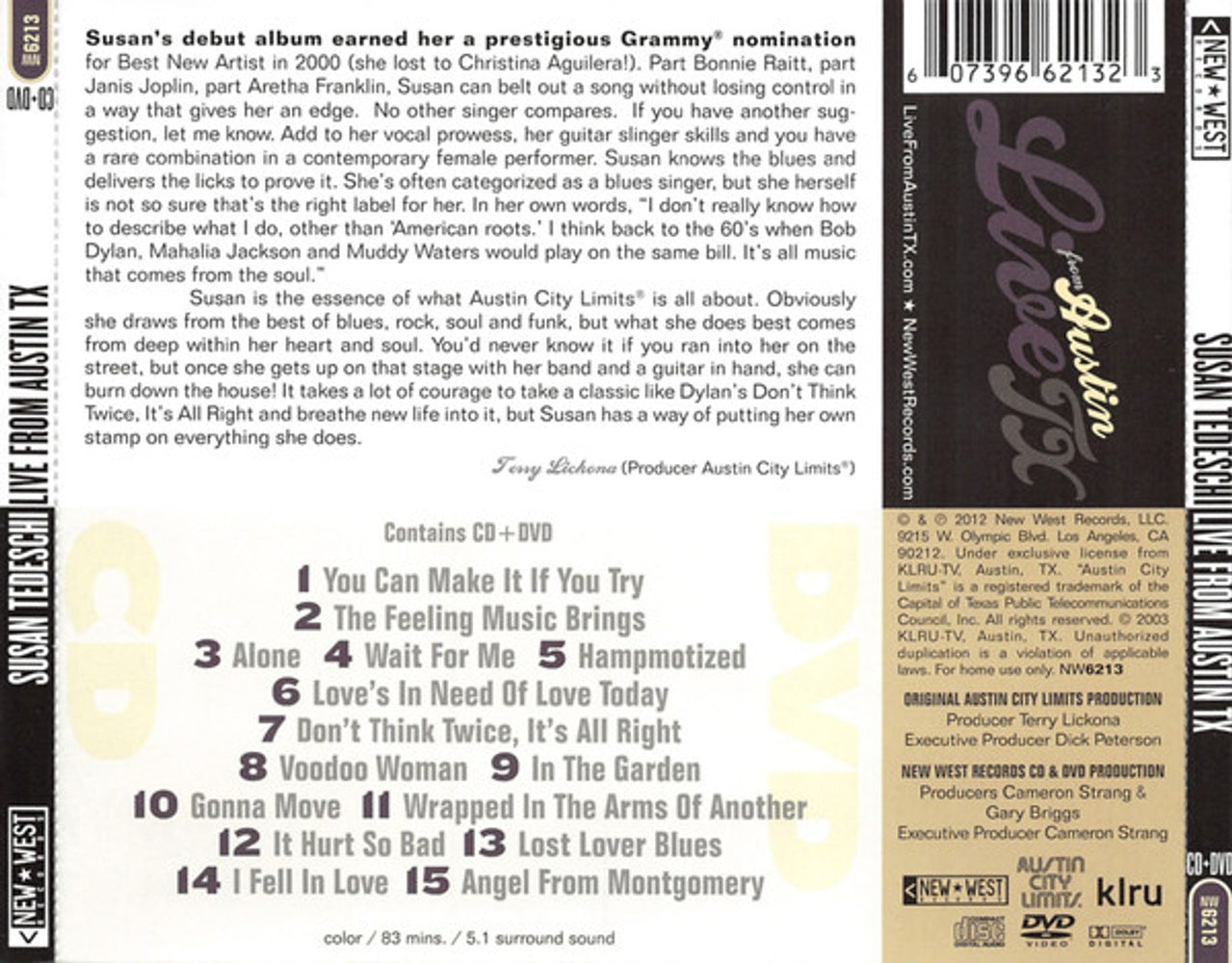 Susan Tedeschi – Live From Austin, TX Music CD