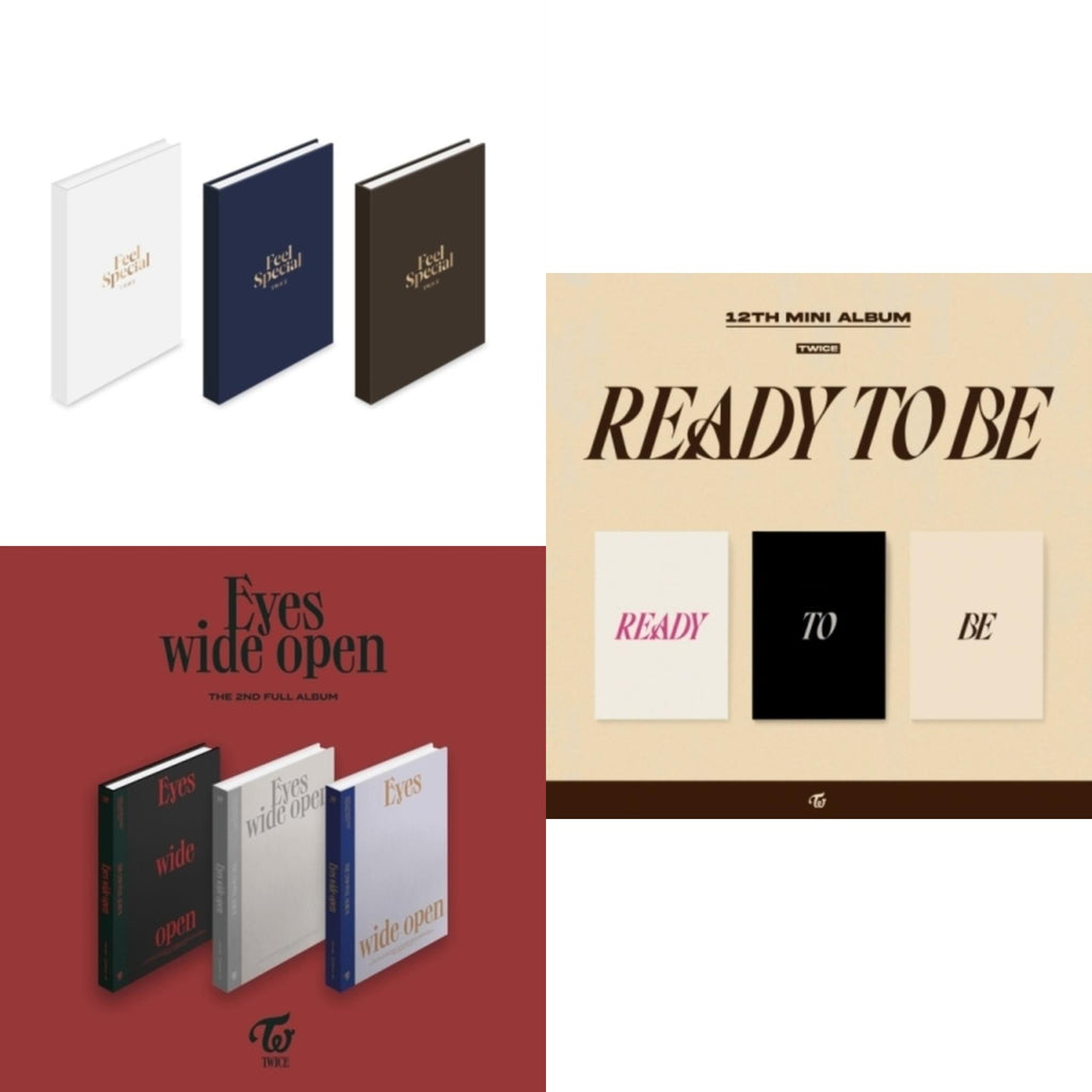 Twice - Feel Special (8Th Mini Album) & Eyes Wide Open: Vol. 2 & Ready To Be (12Th Mini Album) - CD Bundle
