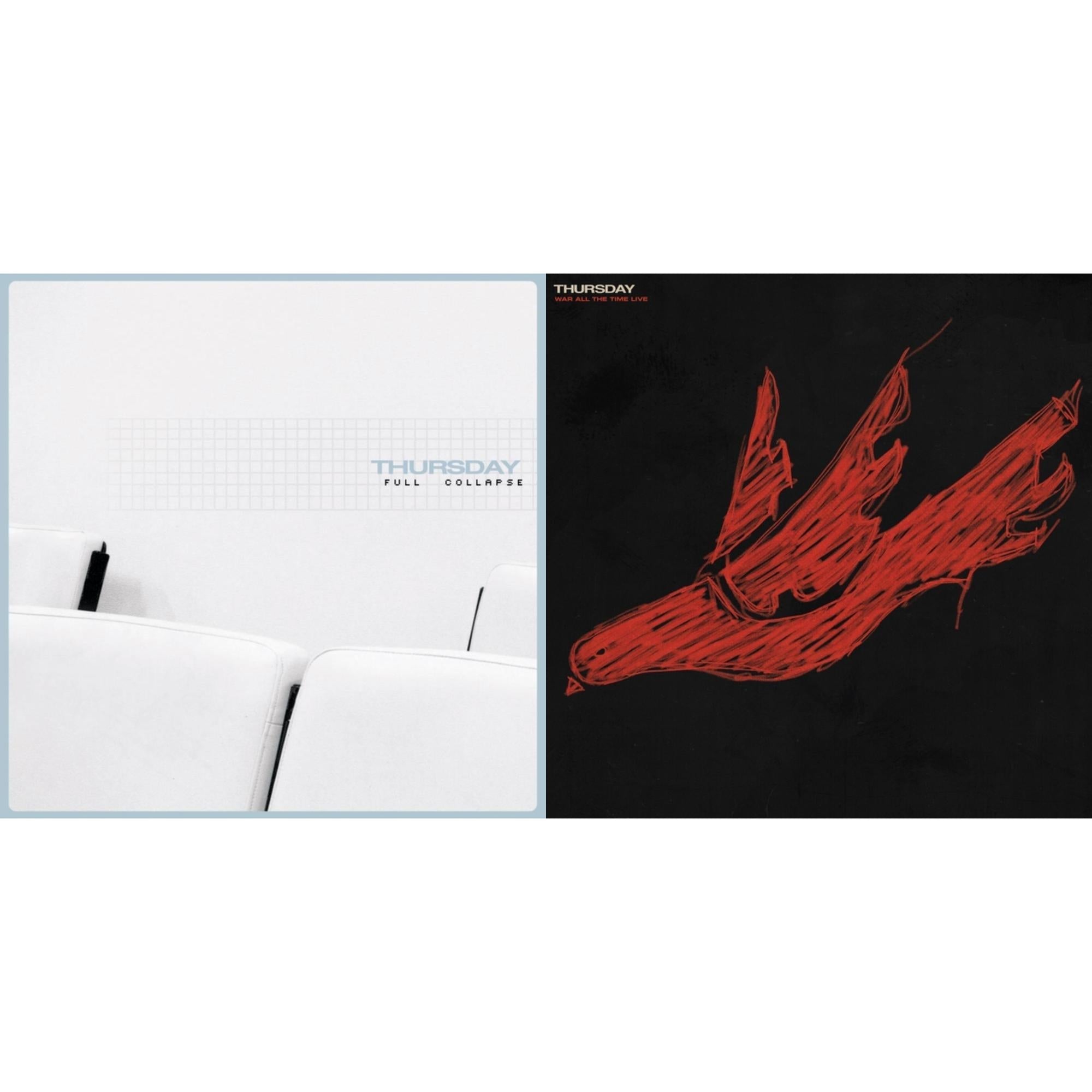 Thursday - War All The Time (Live) (Opaque Red In Clear/Black In Clear/2LP/180G) & Full Collapse (21St Anniversary Edition) (3Ten)
