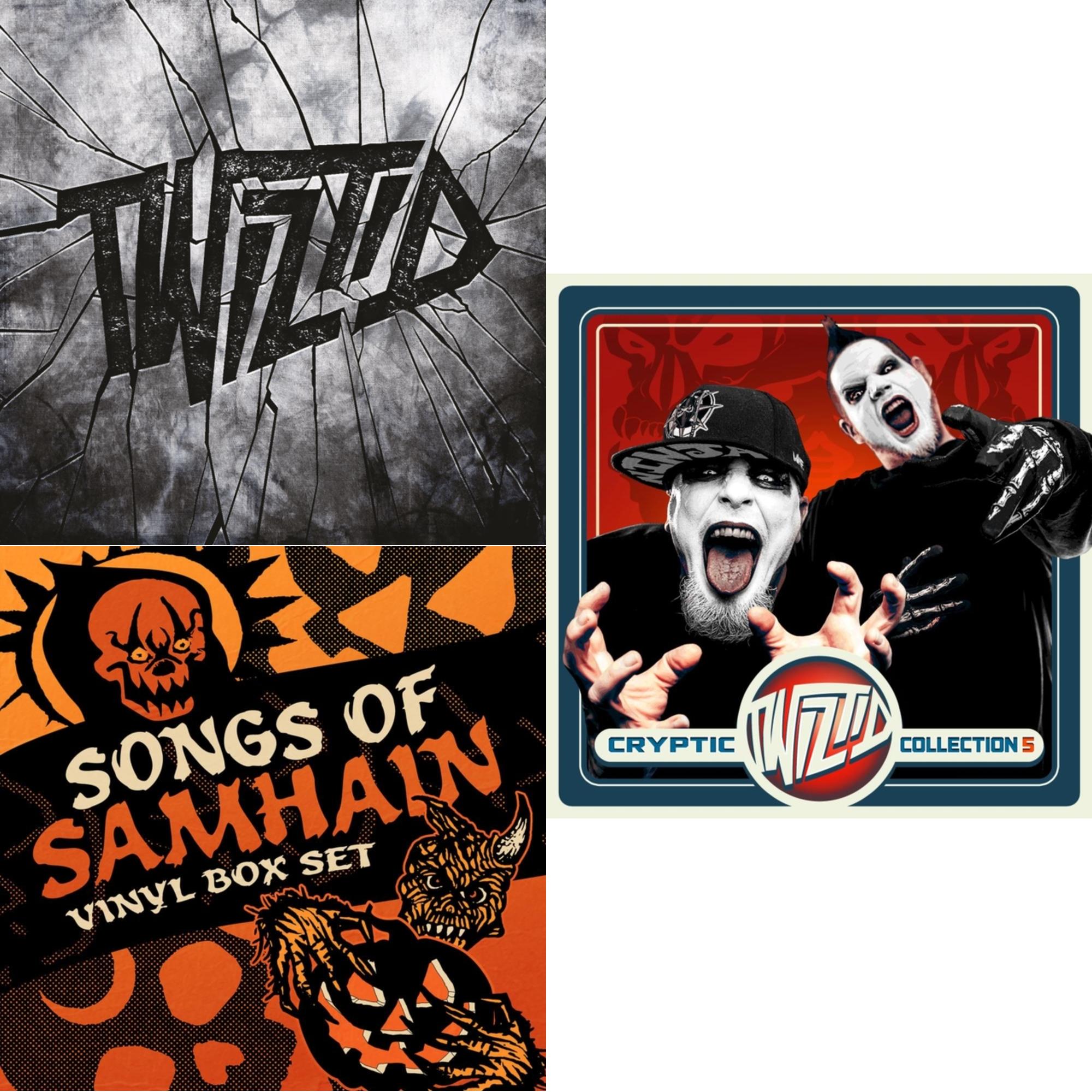 Unlikely Prescription (Black/Light Blue Marble Vinyl/2LP) & Twiztid Presents: Songs Of Samhain (X) (3LP) & Cryptic Collection 5 (Red/White/Blue Split Vinyl/2LP)