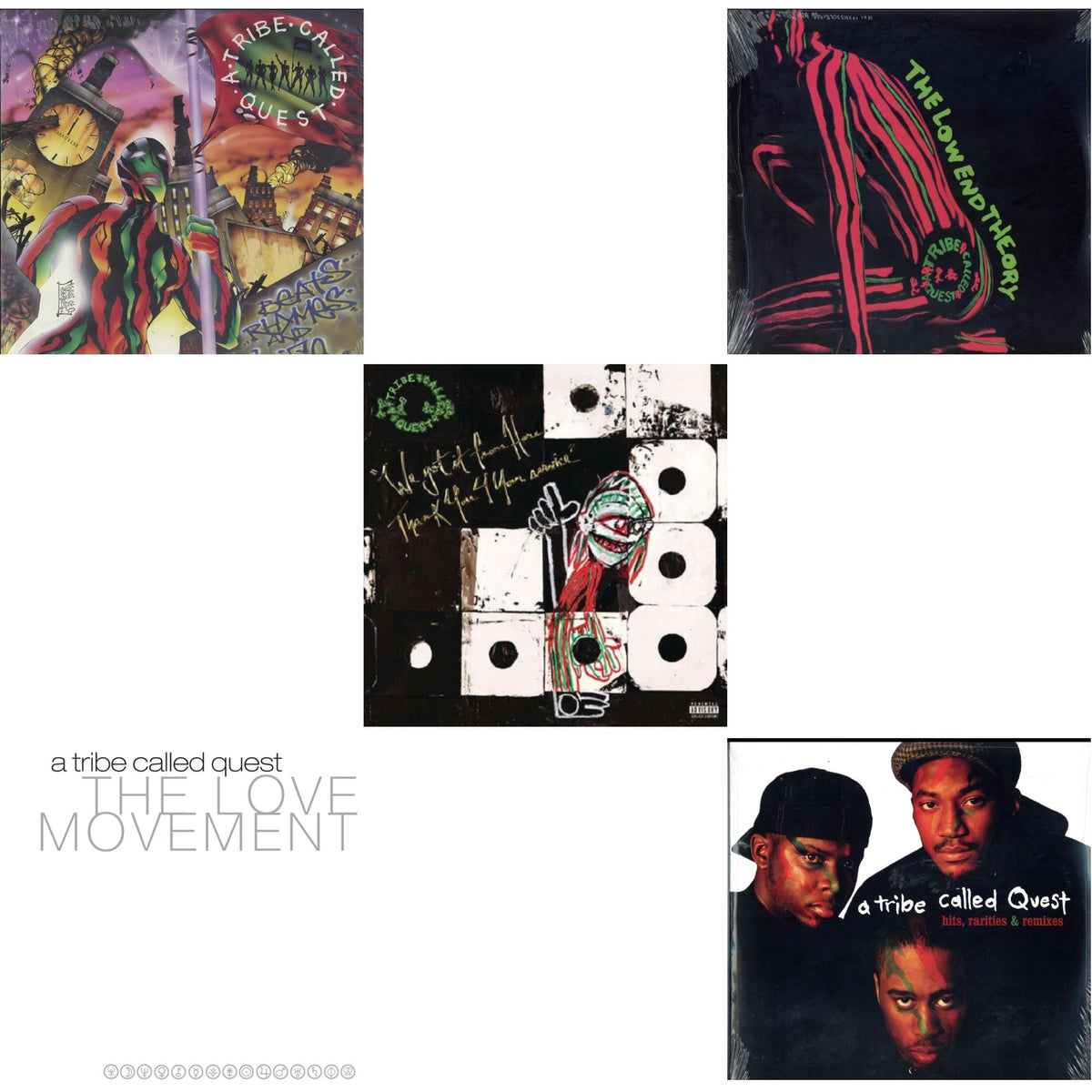 Low End Theory & Beats Rhymes & Life & Hits, Rarities & Remixes & Love Movement (X) (3LP) & We Got It From Here Thank You 4 Your Service (X) (2LP/150G)