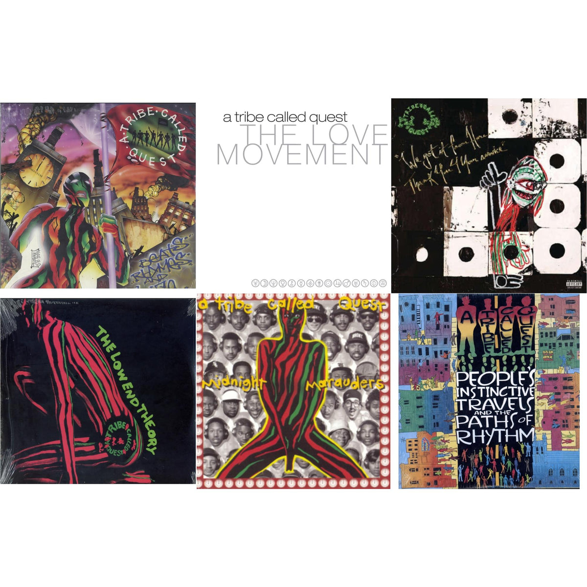 Peoples Instinctive Travels & Paths Of Rhythm & Low End Theory & Midnight Marauders & Beats Rhymes & Life & Love Movement (X) (3LP) & We Got It From Here Thank You 4 Your Service (X) (2LP/150G)