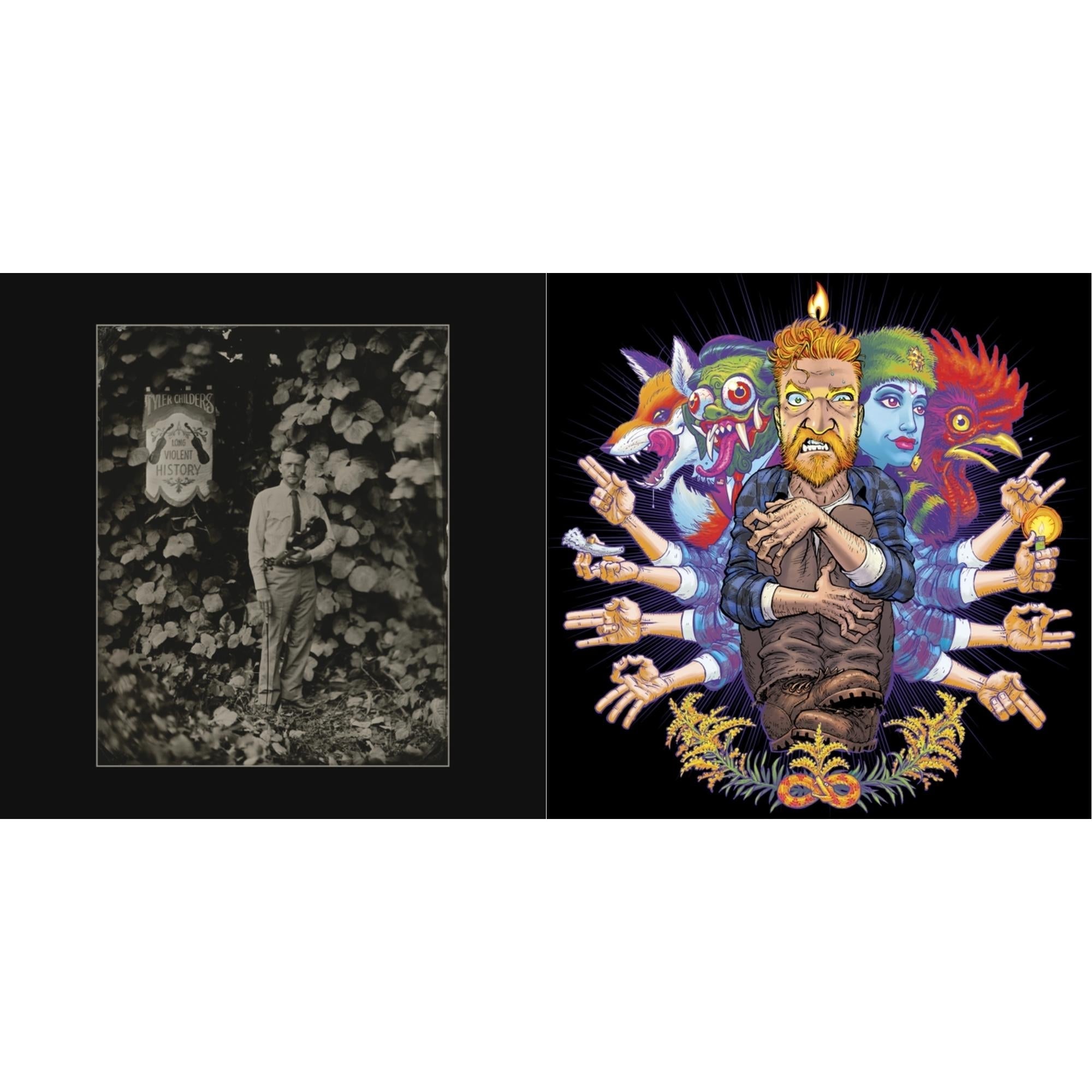 Tyler Childers - Long Violent History (140G/Insert) & Country Squire (150G/Dl Code) - LP Vinyl Bundle