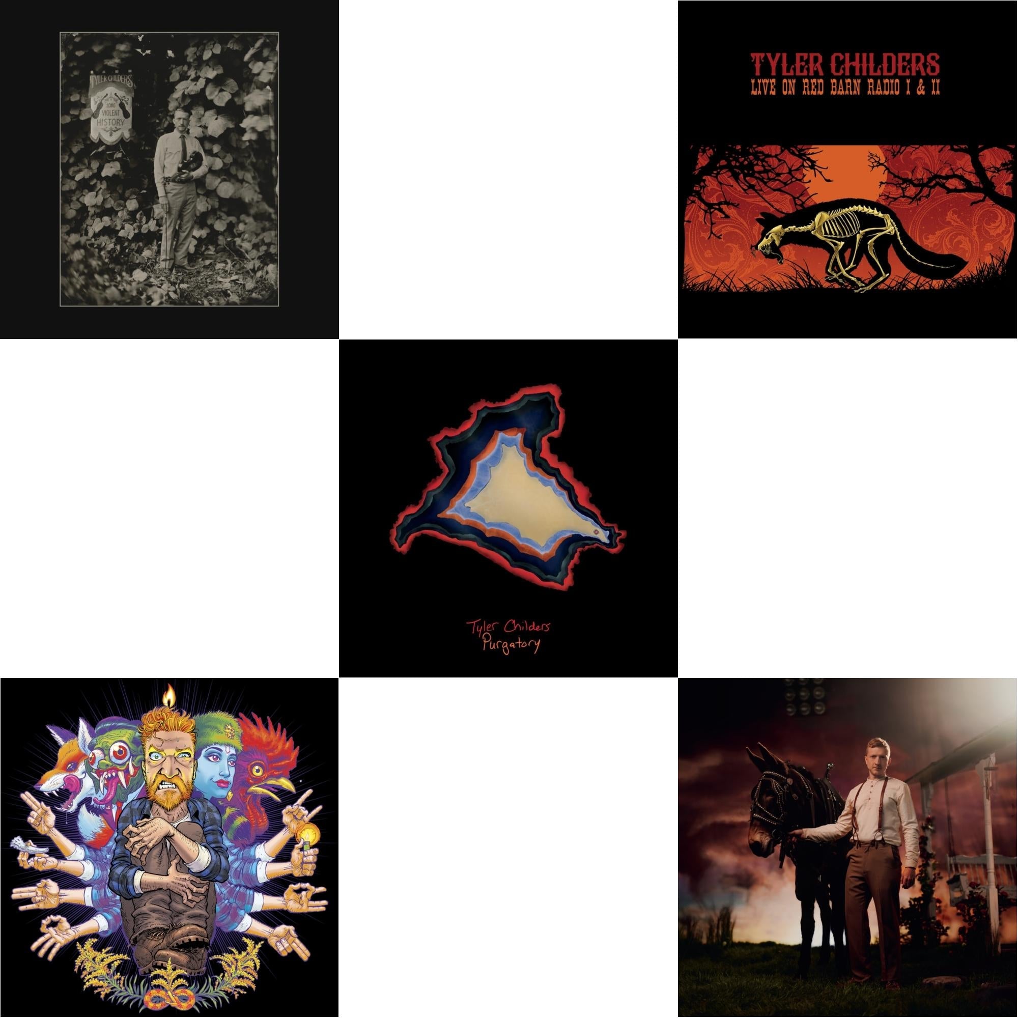 Tyler Childers - Long Violent History (140G/Insert) & Country Squire (150G/Dl Code) & Purgatory & Live On Red Barn Radio I & Ii & Rustin In The Rain - LP Vinyl Bundle