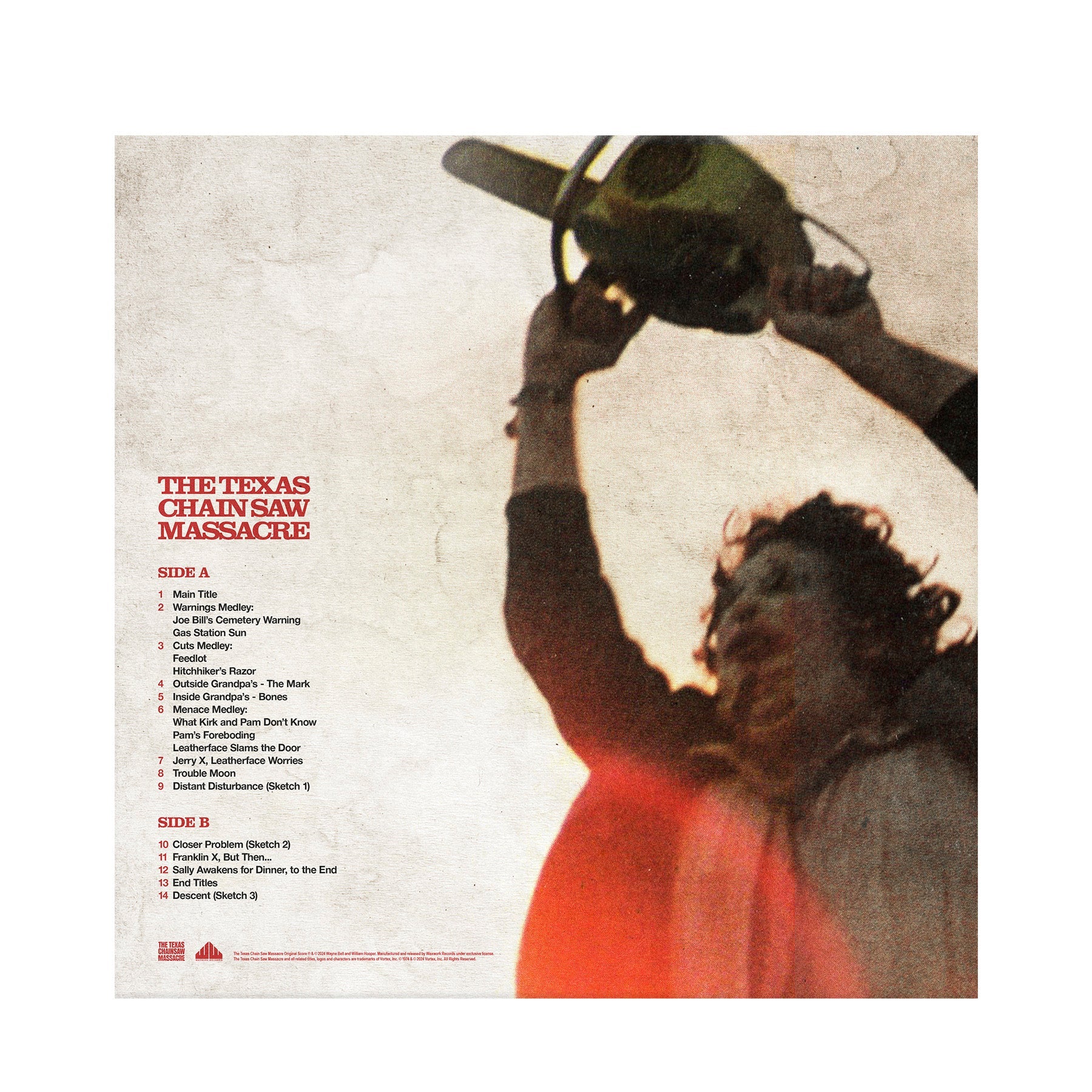THE TEXAS CHAIN SAW MASSACRE Original Motion Picture Score (1974) (Human Detritus Splatter Exclusive) Vinyl Record