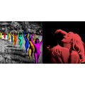 Death Of A Party Girl (Black W/ Multi-Color Splatter LP Vinyl) & French Exit (Transparent Black W/ Red Splatter LP Vinyl)