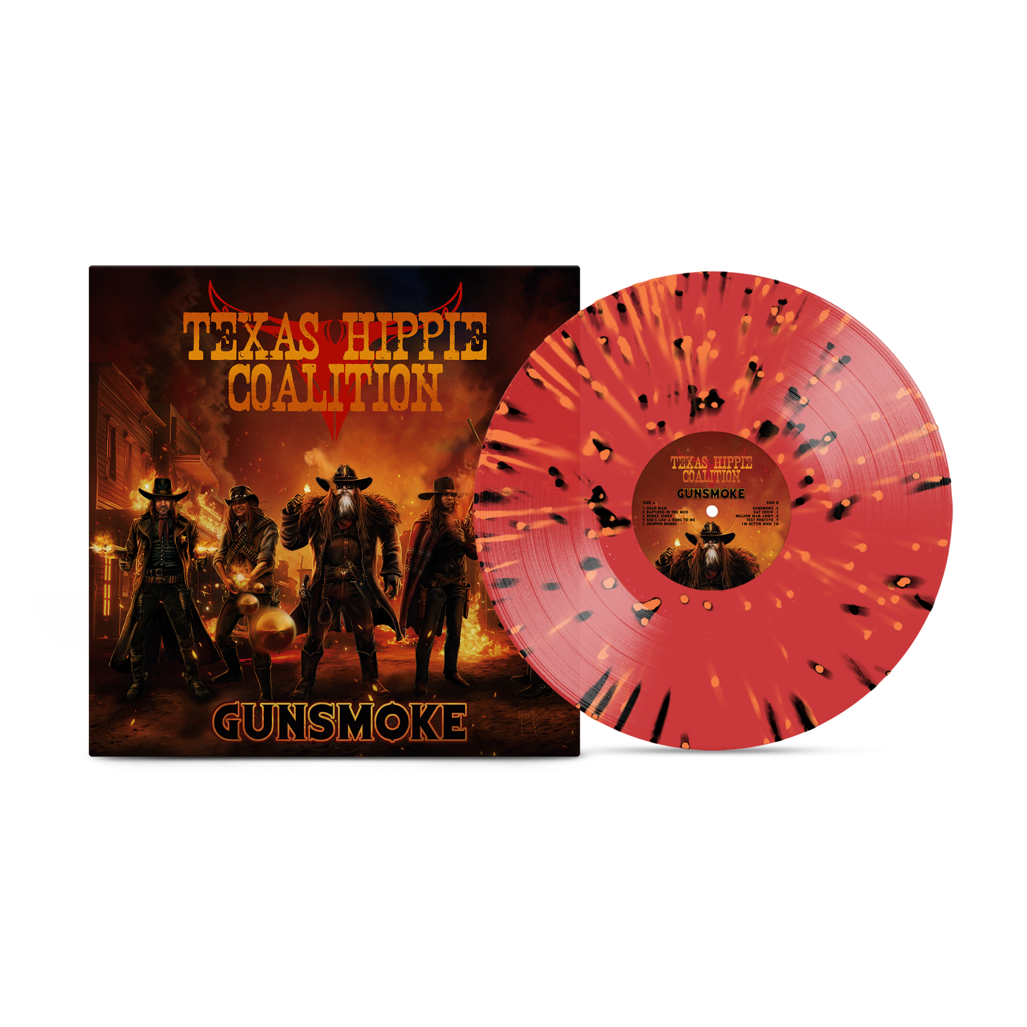 Texas Hippie Coalition - Gunsmoke Splatter Vinyl LP Vinyl Record