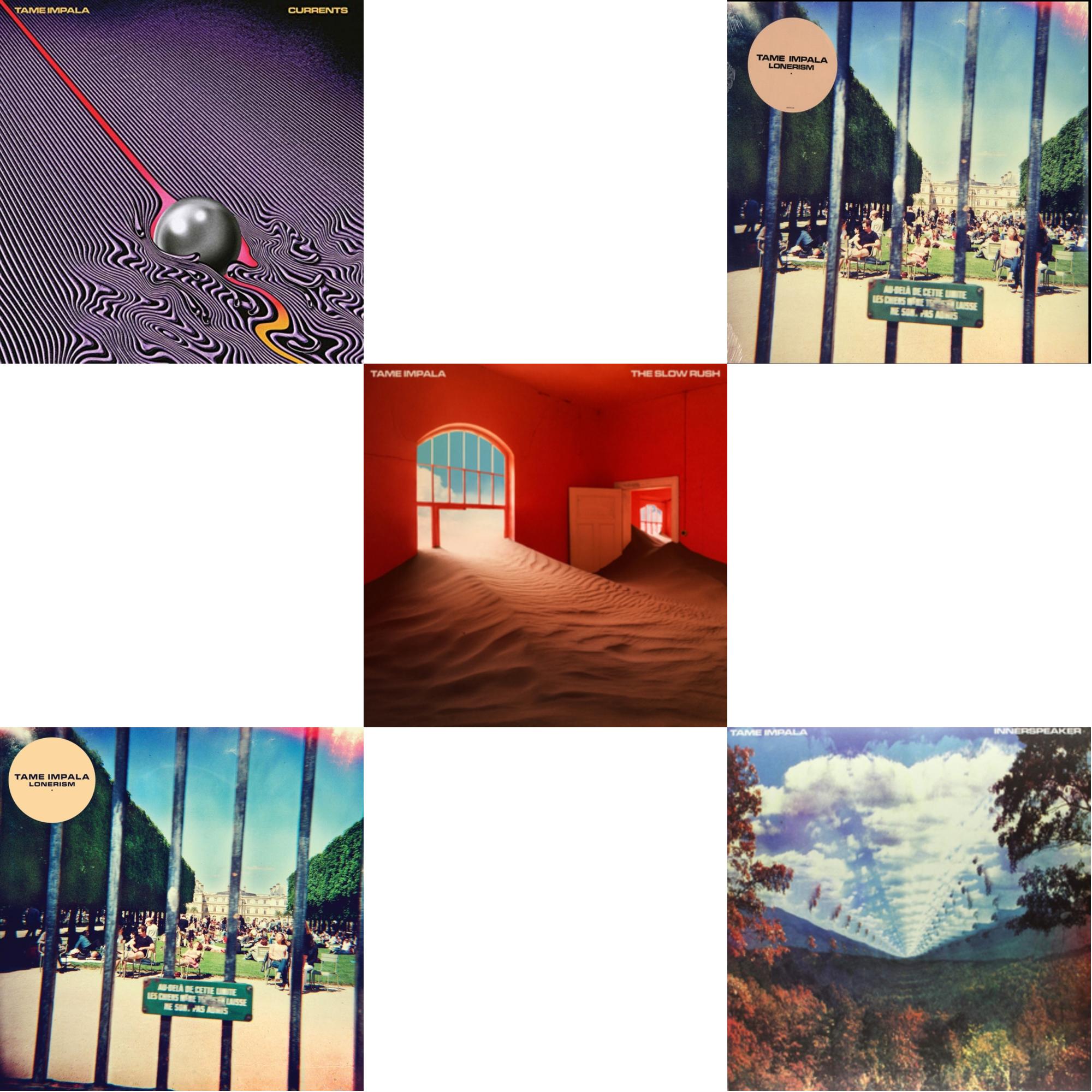Tame Impala - Currents & Lonerism (10Th Anniversary/Super Deluxe/3LP Boxset) & Slow Rush (2LP) & Lonerism & Innerspeaker