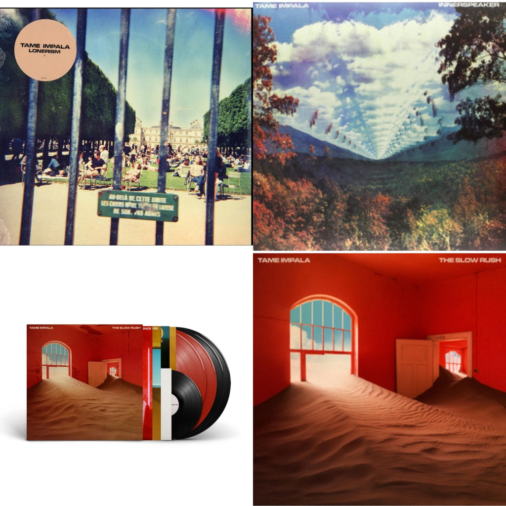 Tame Impala - Lonerism & Innerspeaker & Slow Rush (Deluxe/2-Transparent Red LP Vinyl/3-Black LP Vinyl) & Slow Rush (2LP)