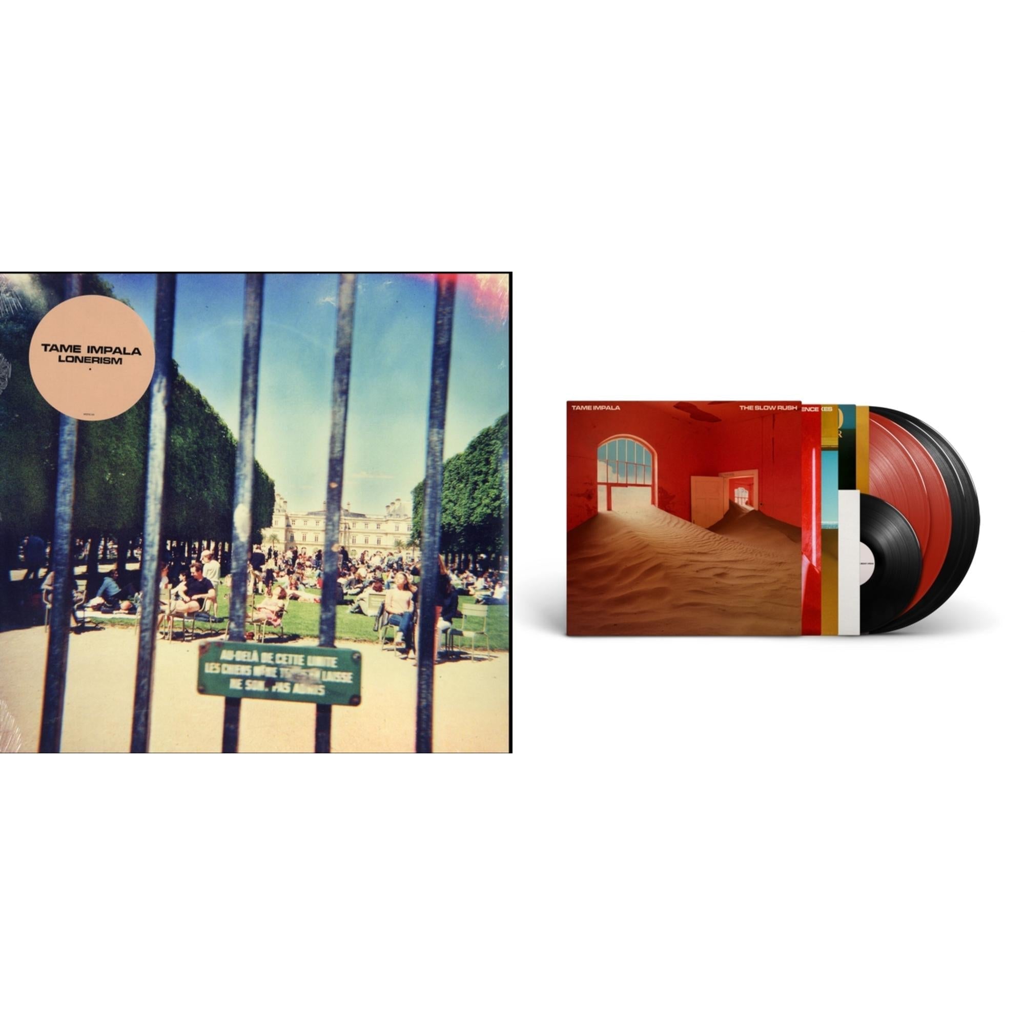 Tame Impala - Slow Rush (Deluxe/2-Transparent Red LP Vinyl/3-Black LP Vinyl) & Lonerism
