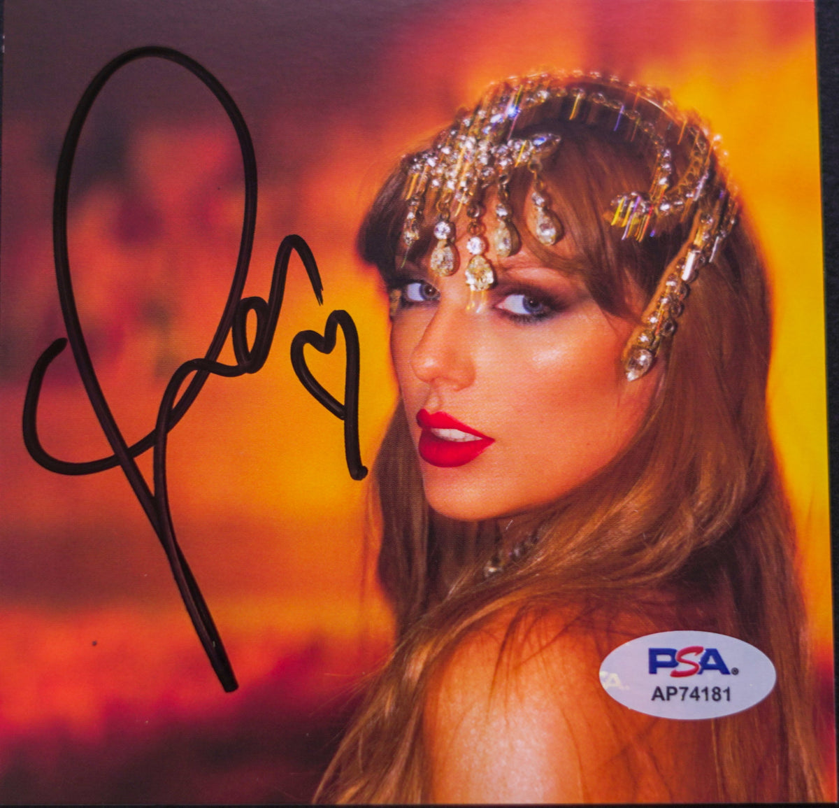 Taylor Swift Signed CD Cover Framed PSA/DNA The Life of a Showgirl