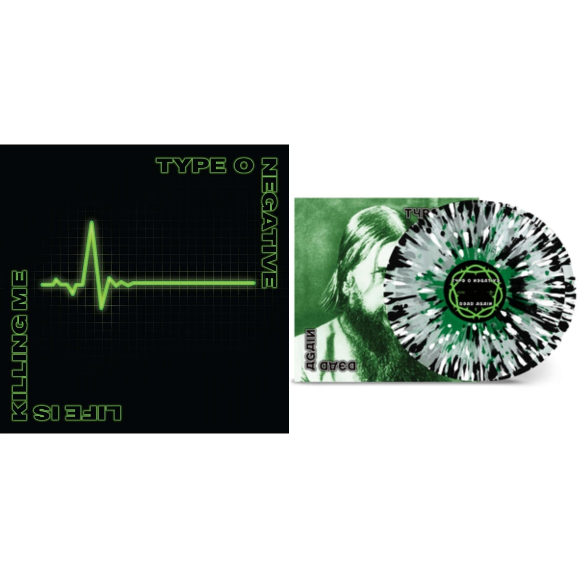 Type O Negative - Life Is Killing Me (20Th Anniversary Ed/3LP/Rog Limited Edition) & Dead Again (2LP/Clear/Green/White/Black Splatter Vinyl)