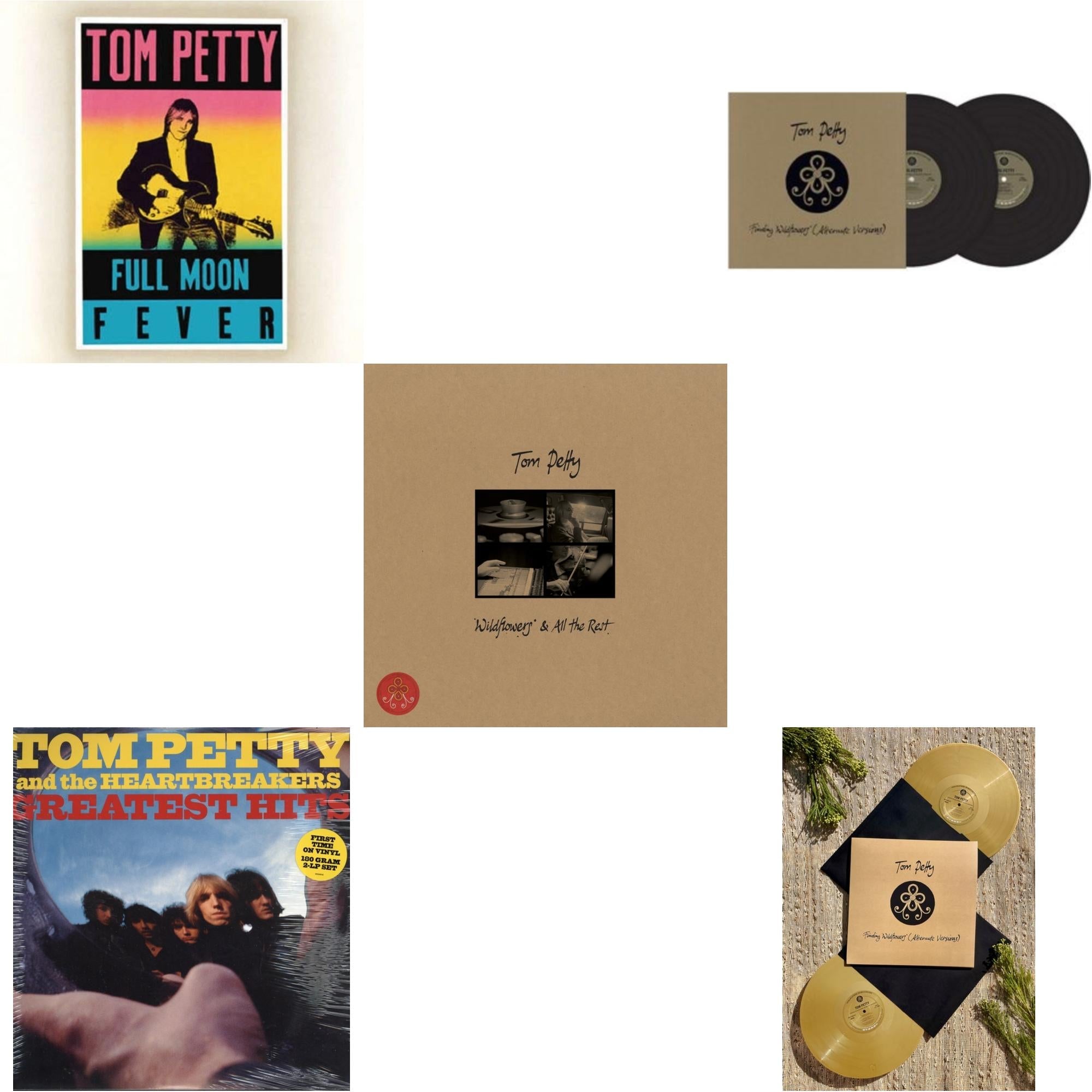 Finding Wildflowers (Alternate Versions) (2LP/Gold Vinyl) (I) & Finding Wildflowers (Alternate Versions) (2LP) & Wildflowers & All The Rest (3LP) & Full Moon Fever (180G) & Greatest Hits (2LP)