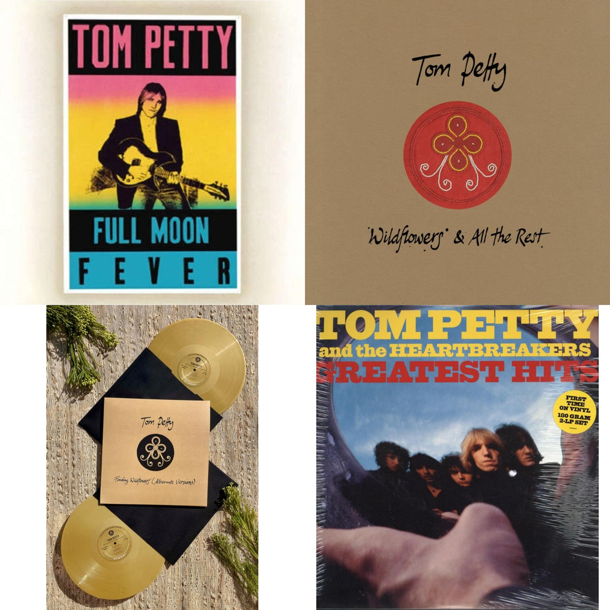 Finding Wildflowers (Alternate Versions) (2LP/Gold Vinyl) (I) & Wildflowers & All The Rest (Deluxe Edition/7LP) & Full Moon Fever (180G) & Greatest Hits (2LP)