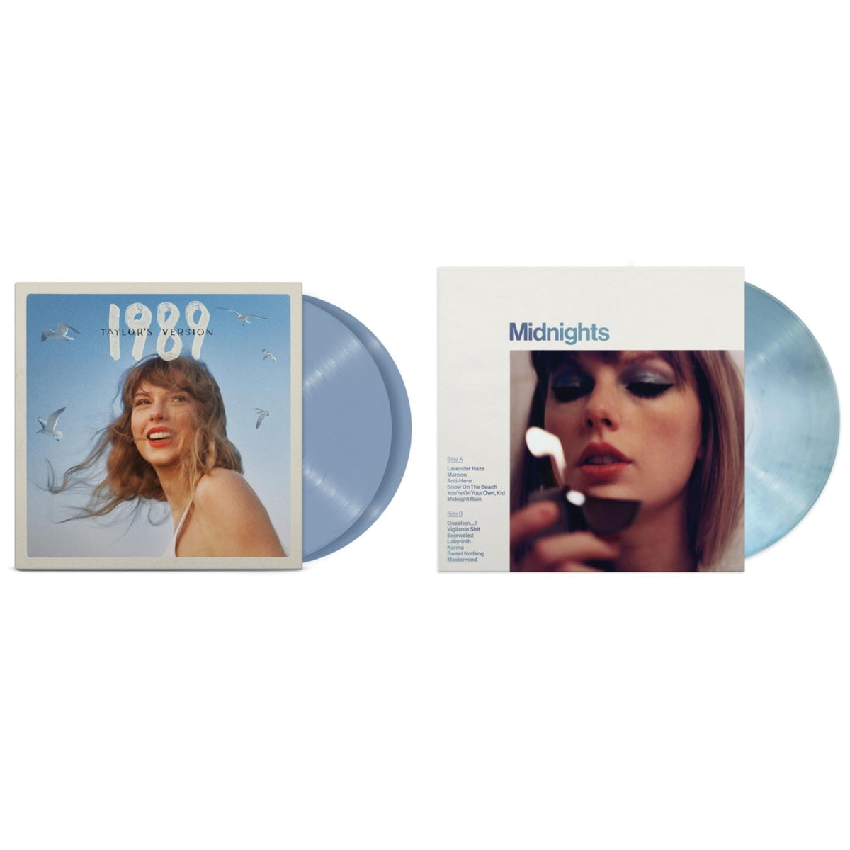 Midnights (X) (Moonstone Blue LP Vinyl) & 1989 (Taylor's Version) (2LP/Crystal Skies Blue Vinyl)