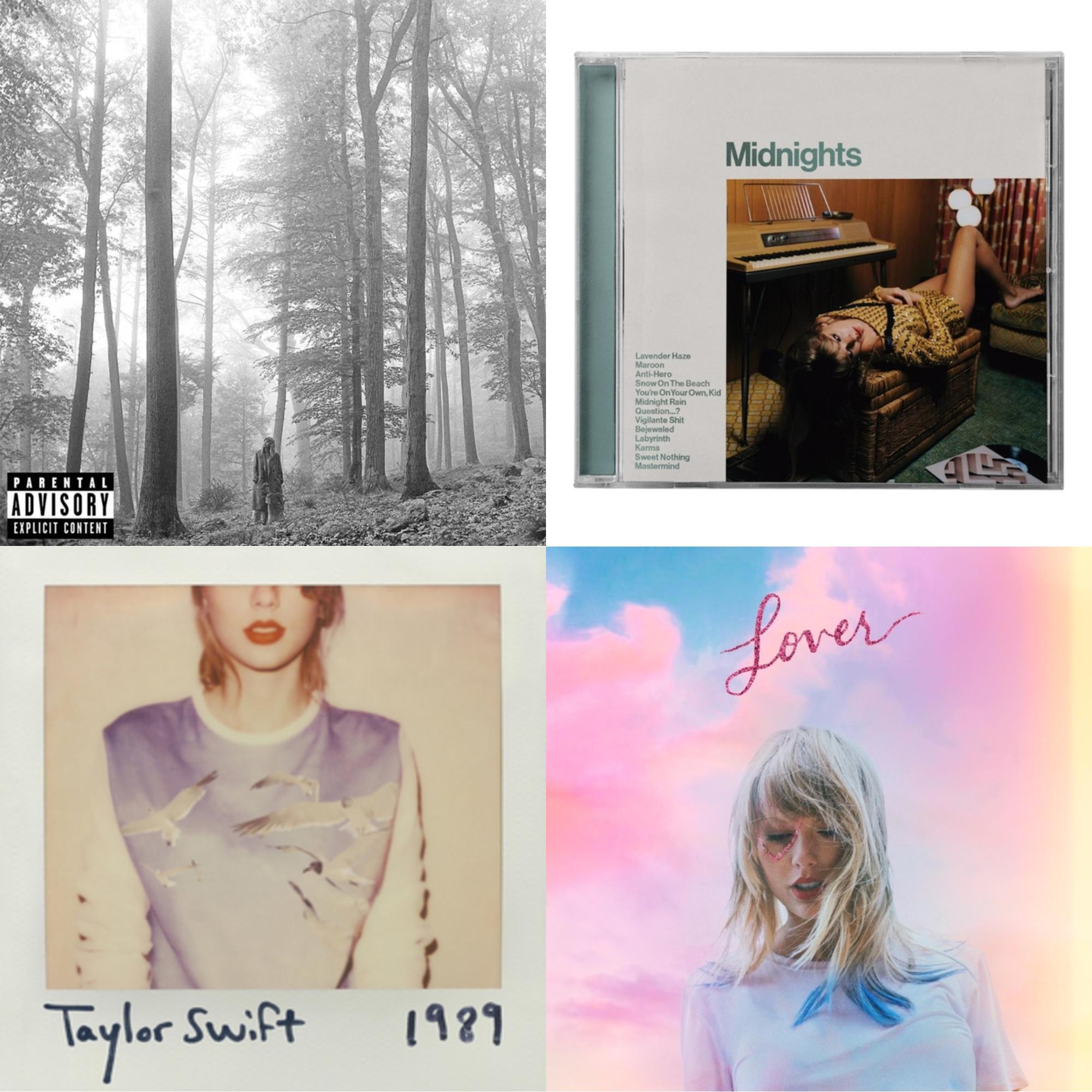 Folklore (X) & Midnights (X) (Jade Green CD) & 1989 & Lover (Deluxe) (Version 4)