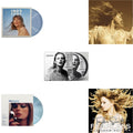 Taylor Swift - Fearless (Taylor's Version) (Gold Vinyl/3LP) & Midnights (X) (Moonstone Blue LP Vinyl) & 1989 (Taylor's Version) (2LP/Crystal Skies Blue Vinyl) & Fearless Platinum Edition & Reputation (Picture Disc)