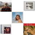 Taylor Swift - Evermore (Edited) & Midnights (X) (Moonstone Blue CD) & 1989 (Taylor's Version) & Tortured Poets Department (X) (Manuscript- Bonus Track) & Holiday Collection