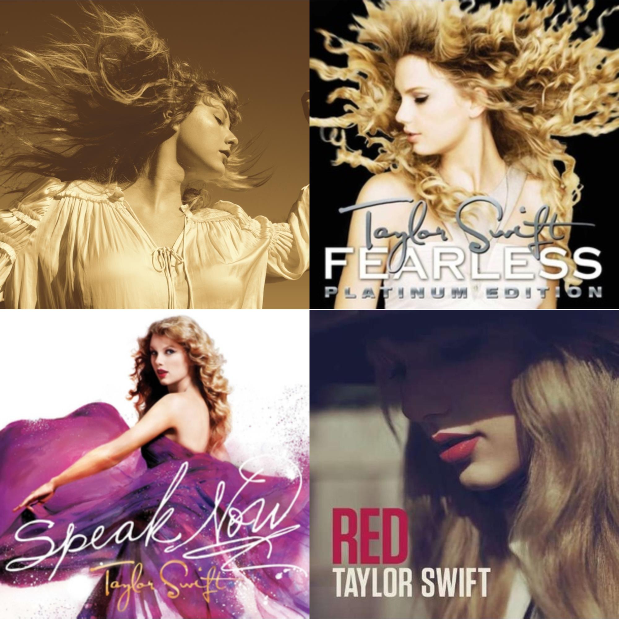 Taylor Swift - Fearless (Taylor's Version) (Gold Vinyl/3LP) & Speak Now & Red & Fearless Platinum Edition