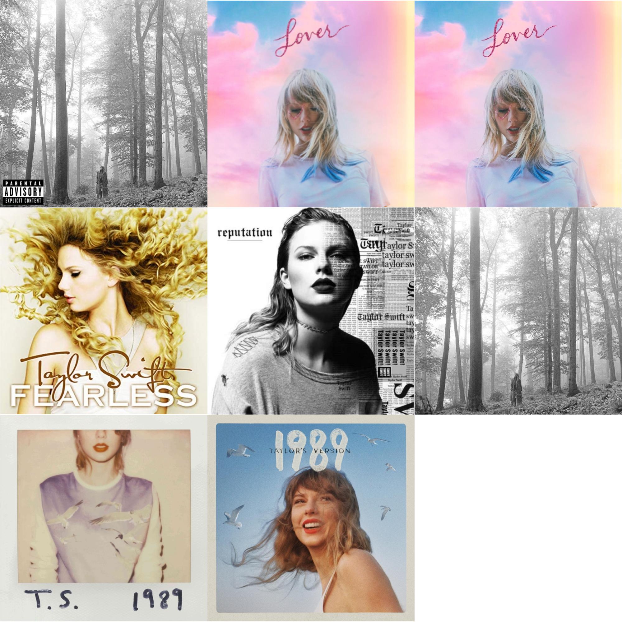 Taylor Swift - Folklore (Edited) & Folklore (X) & 1989 (Taylor's Version) & Lover (Deluxe) (Version 2) & Lover & Fearless & 1989 & Reputation - CD Bundle