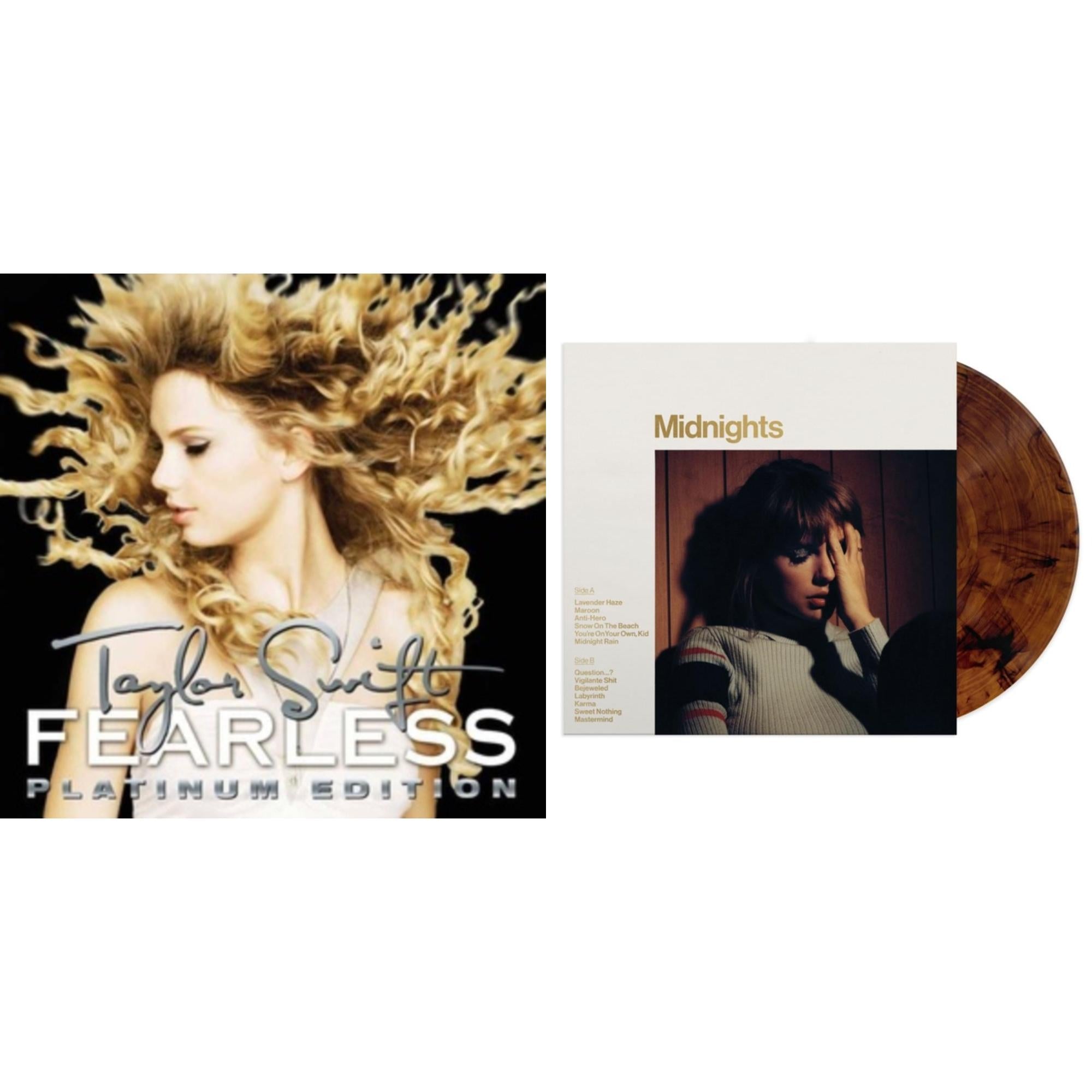 Midnights (X) (Mahogany Color LP Vinyl) & Fearless Platinum Edition