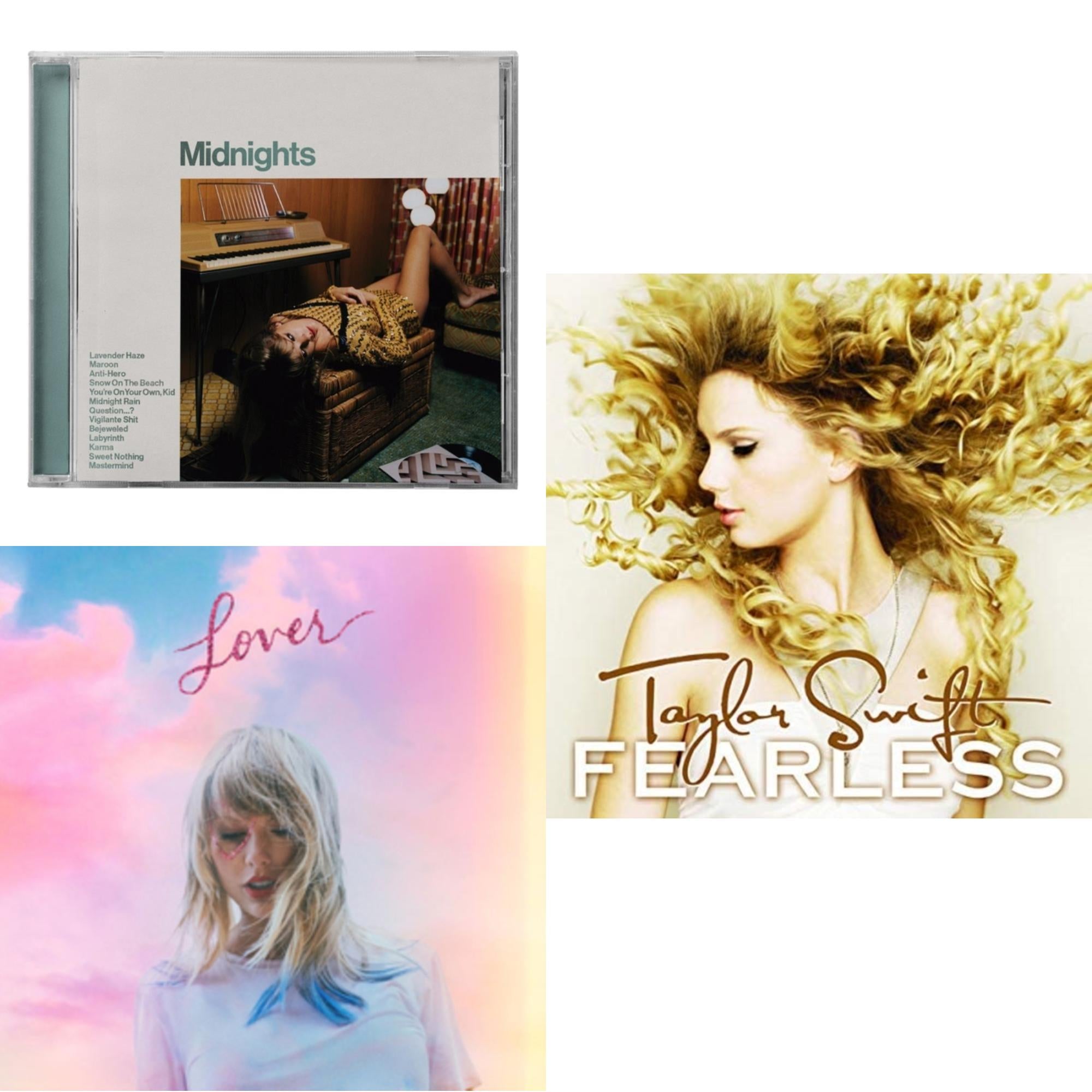 Taylor Swift - Midnights (X) (Jade Green CD) & Lover & Fearless