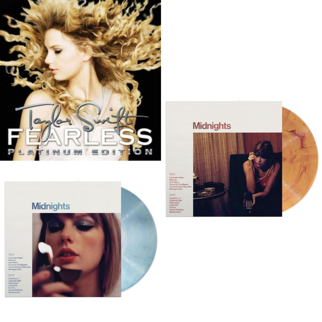 Midnights (X) (Moonstone Blue LP Vinyl) & Midnights (X) (Blood Moon LP Vinyl) & Fearless Platinum Edition