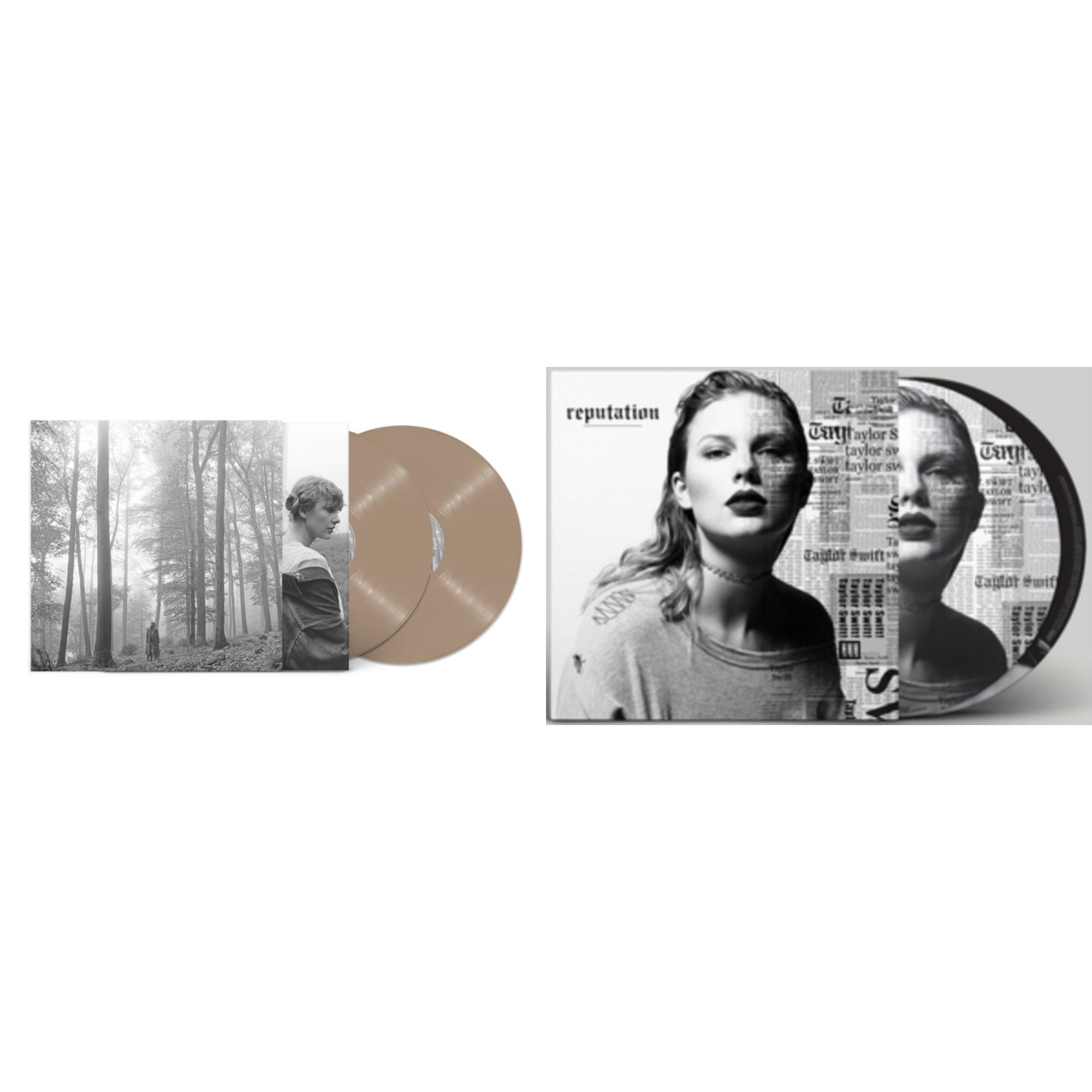 Taylor Swift - Folklore (X) (Beige Vinyl/2LP) & Reputation (Picture Disc)