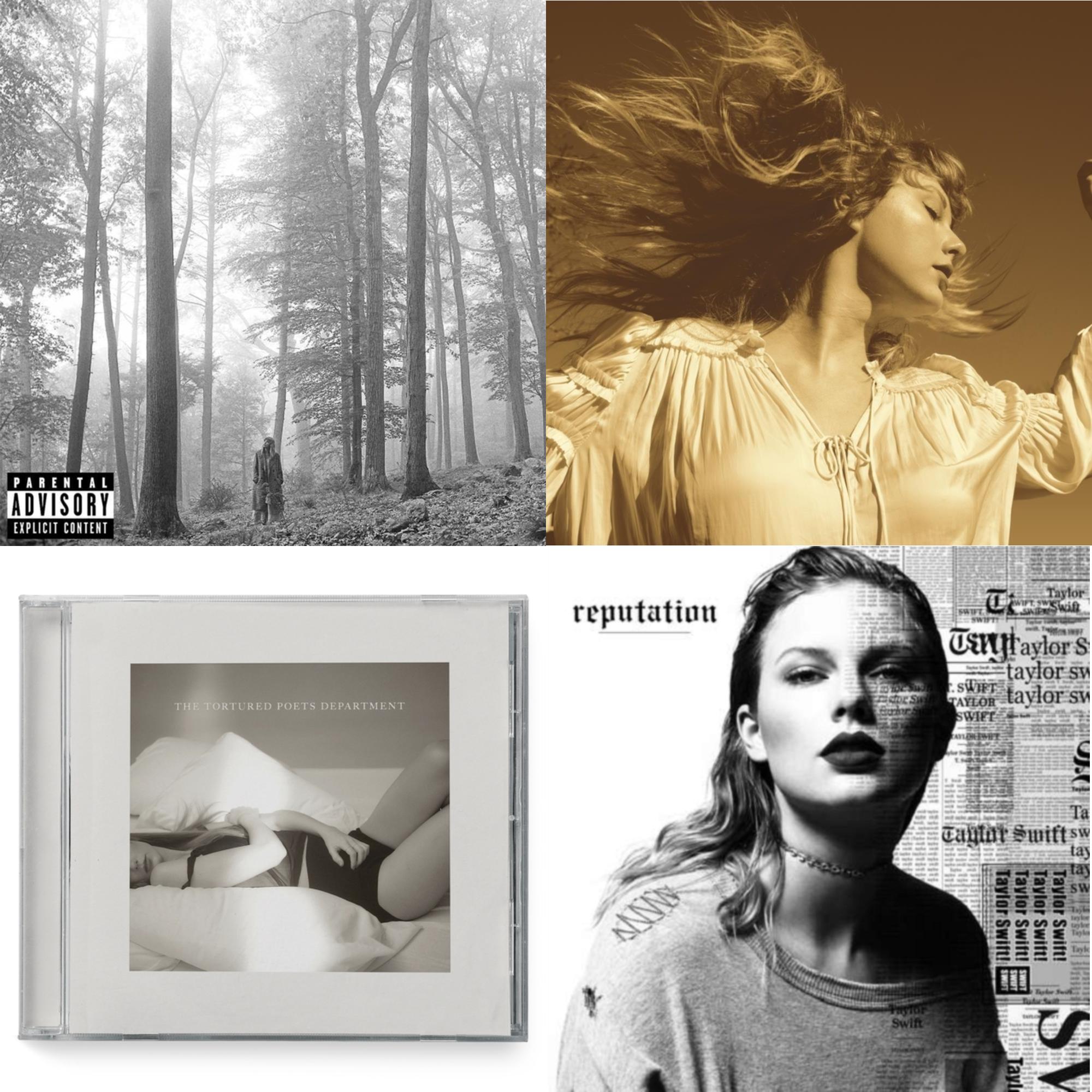 Taylor Swift - Folklore (X) & Fearless (Taylor's Version) (2CD) & Tortured Poets Department (X) (Manuscript- Bonus Track) & Reputation