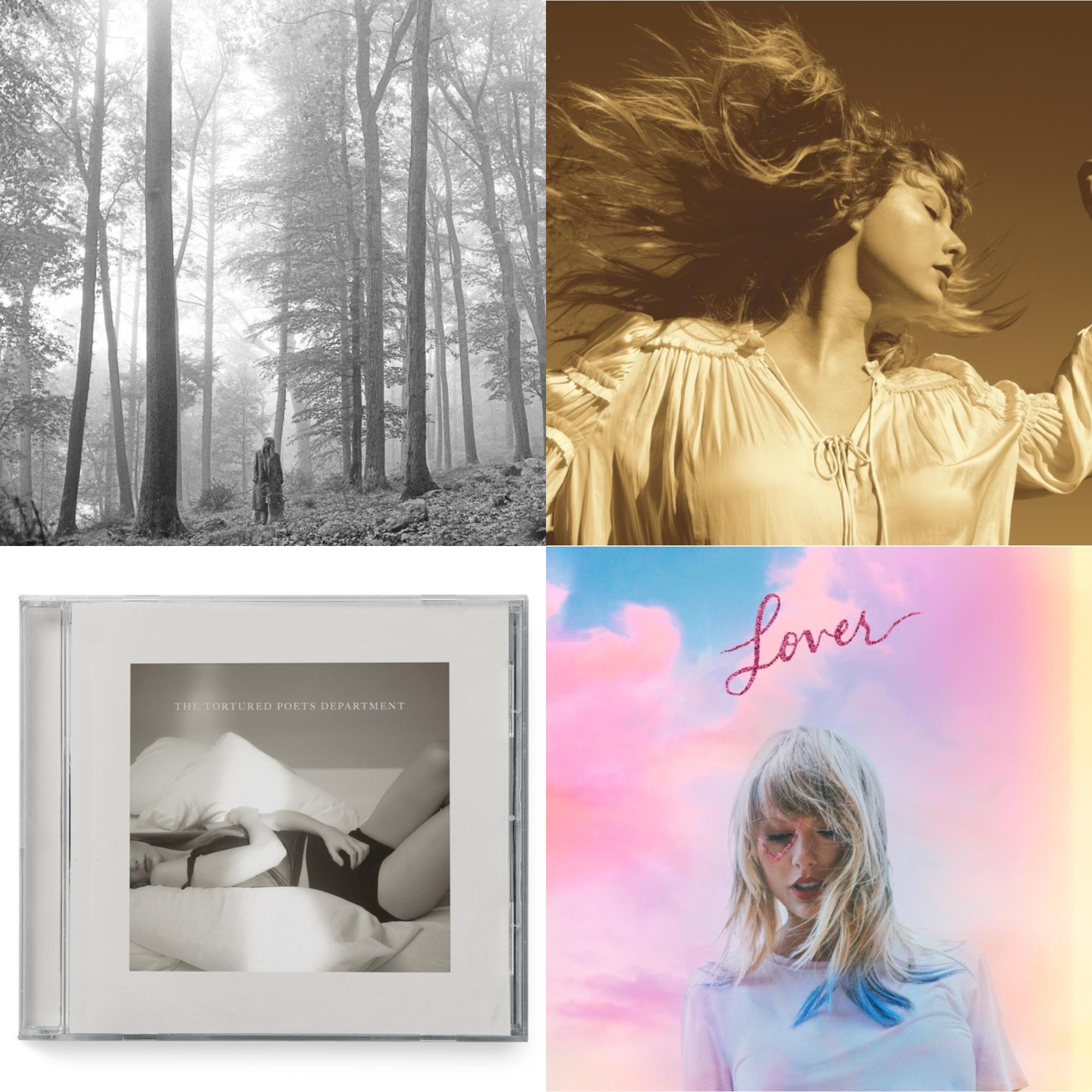Folklore (Edited) & Fearless (Taylor's Version) (2CD) & Tortured Poets Department (X) (Manuscript- Bonus Track) & Lover (Deluxe) (Version 4)