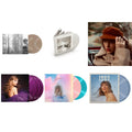 Taylor Swift - Folklore (X) (Beige Vinyl/2LP) & Red (Taylor's Version) (4LP) & Speak Now (Taylor's Version) (Orchid Marbled Vinyl/3LP) & 1989 (Taylor's Version) (2LP/Crystal Skies Blue Vinyl) & Tortured Poets Department (X) (Ghosted White