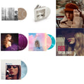 Taylor Swift - Folklore (X) (Beige Vinyl/2LP) & Red (Taylor's Version) (4LP) & Midnights (X) (Moonstone Blue LP Vinyl) & Speak Now (Taylor's Version) (Orchid Marbled Vinyl/3LP) & Tortured Poets Department (X) (Ghosted White Vinyl/2LP/Manuscript-