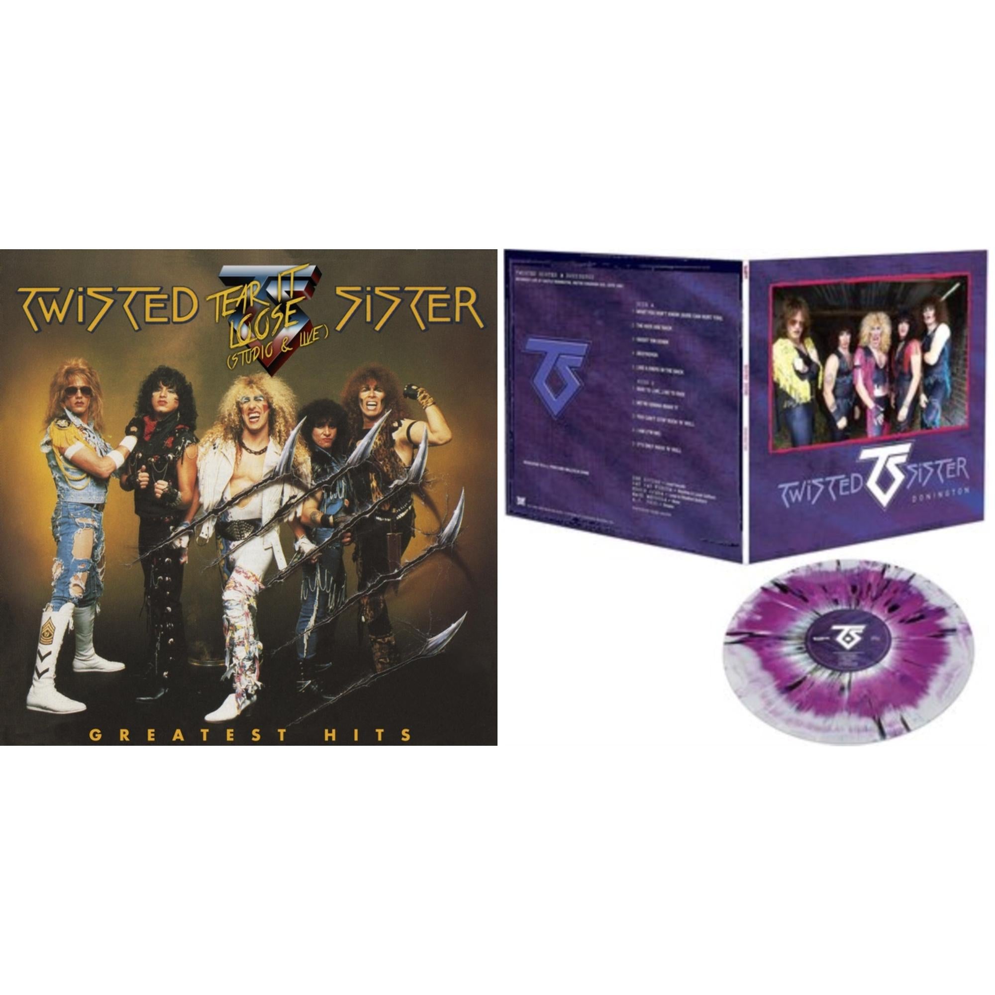 Greatest Hits -Tear It Loose - Atlantic Years - Studio & Live (Translucent Red LP Vinyl/Limited) & Donington (Purple, Black & White Splatter LP Vinyl)
