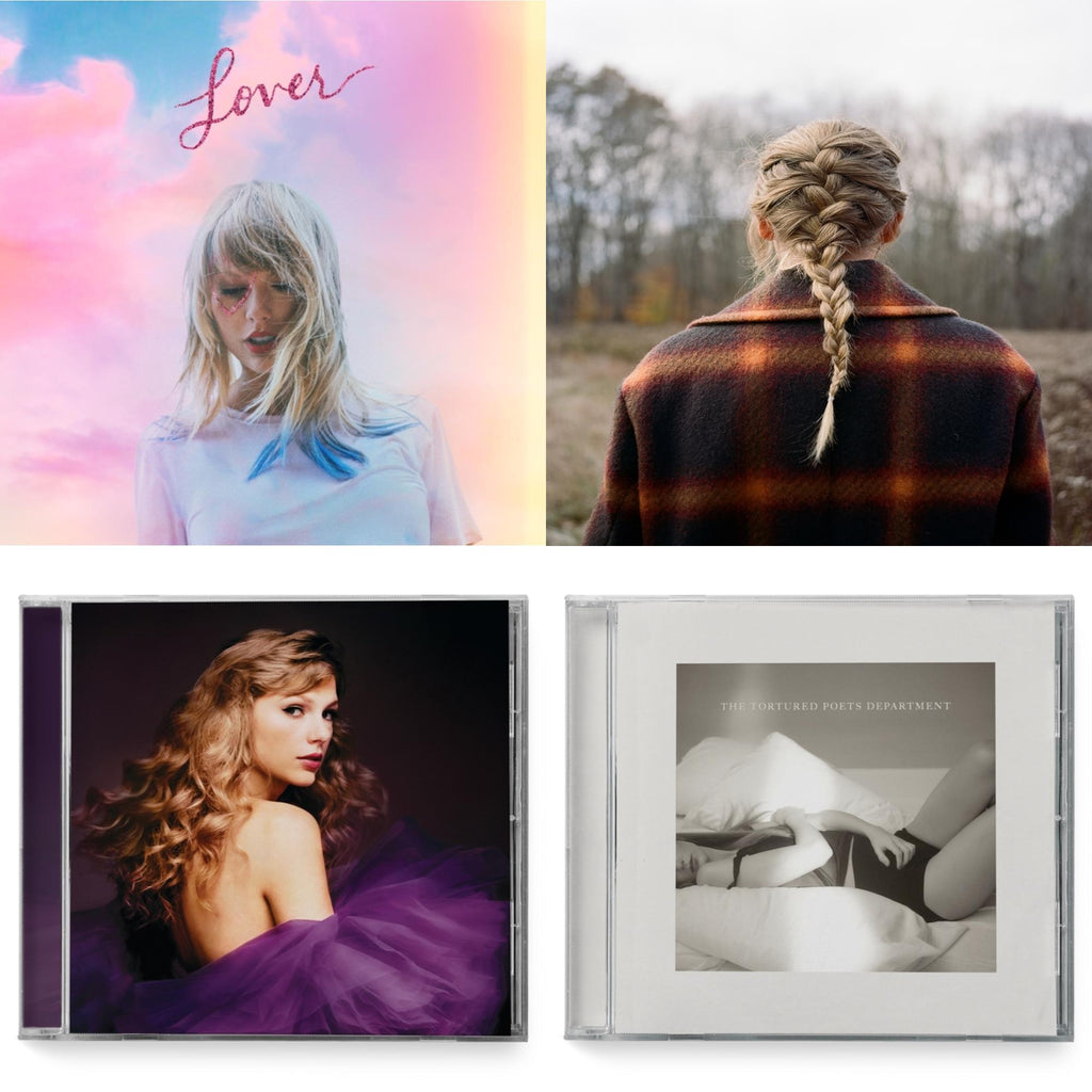 Taylor Swift - Evermore (X) & Speak Now (Taylor's Version) (2CD) & Tortured Poets Department (X) (Manuscript- Bonus Track) & Lover (Deluxe) (Version 1)