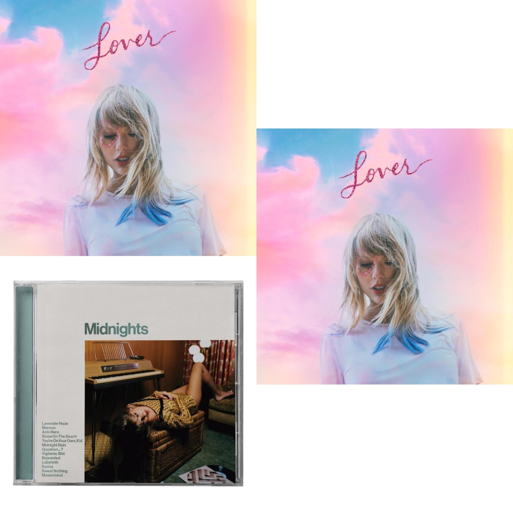 Taylor Swift - Midnights (X) (Jade Green CD) & Lover (Deluxe) (Version 1) & Lover (Deluxe) (Version 2)