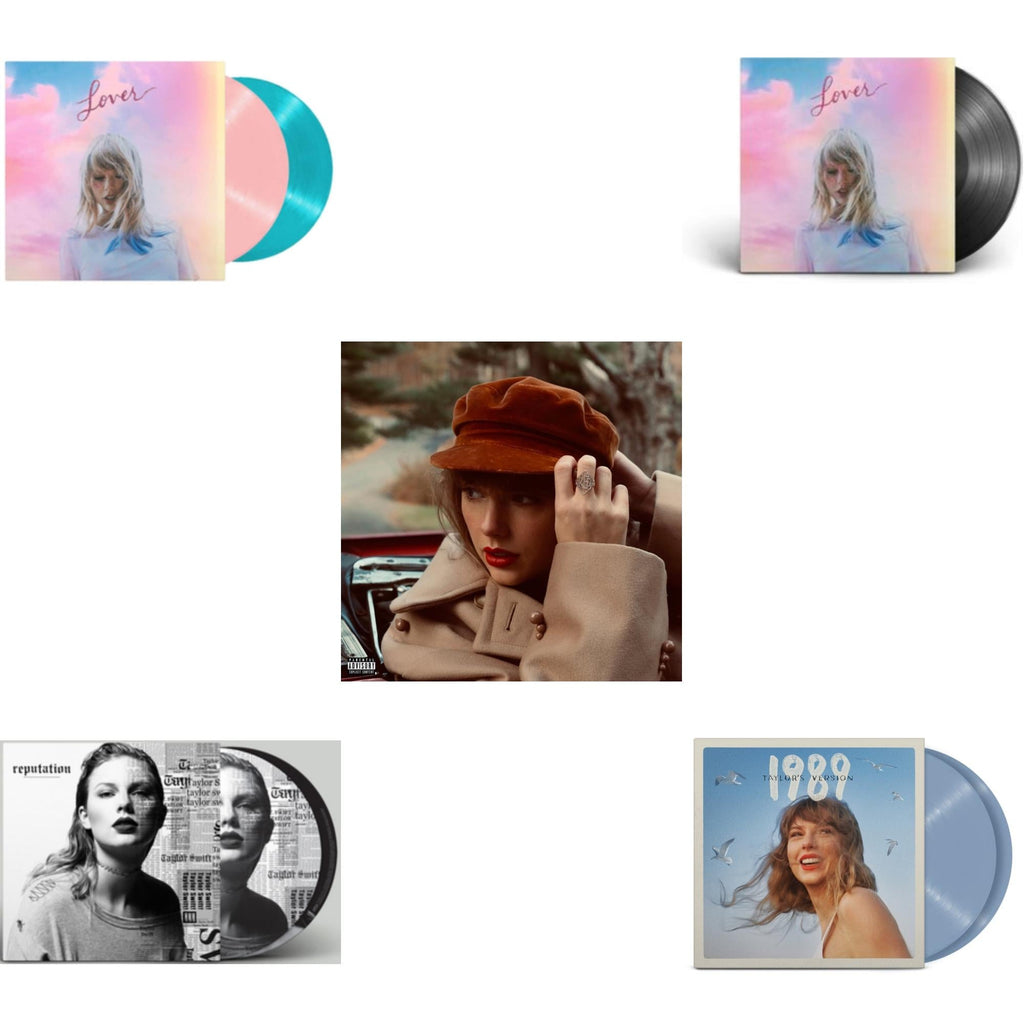 Taylor Swift - Red (Taylor's Version) (4LP) & 1989 (Taylor's Version) (2LP/Crystal Skies Blue Vinyl) & Lover (2LP) & Lover & Reputation (Picture Disc)