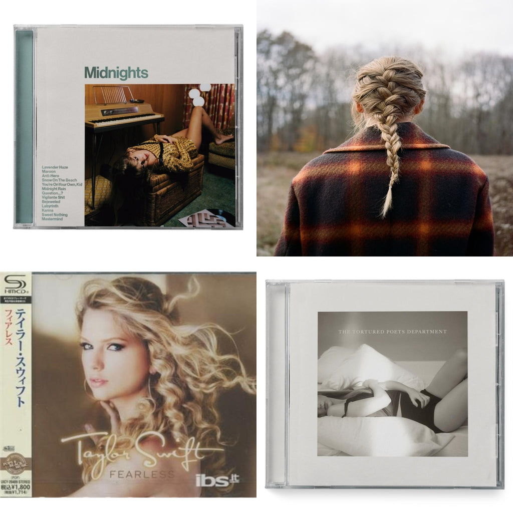 Fearless & Evermore (X) & Midnights (X) (Jade Green CD) & Tortured Poets Department (X) (Manuscript- Bonus Track)